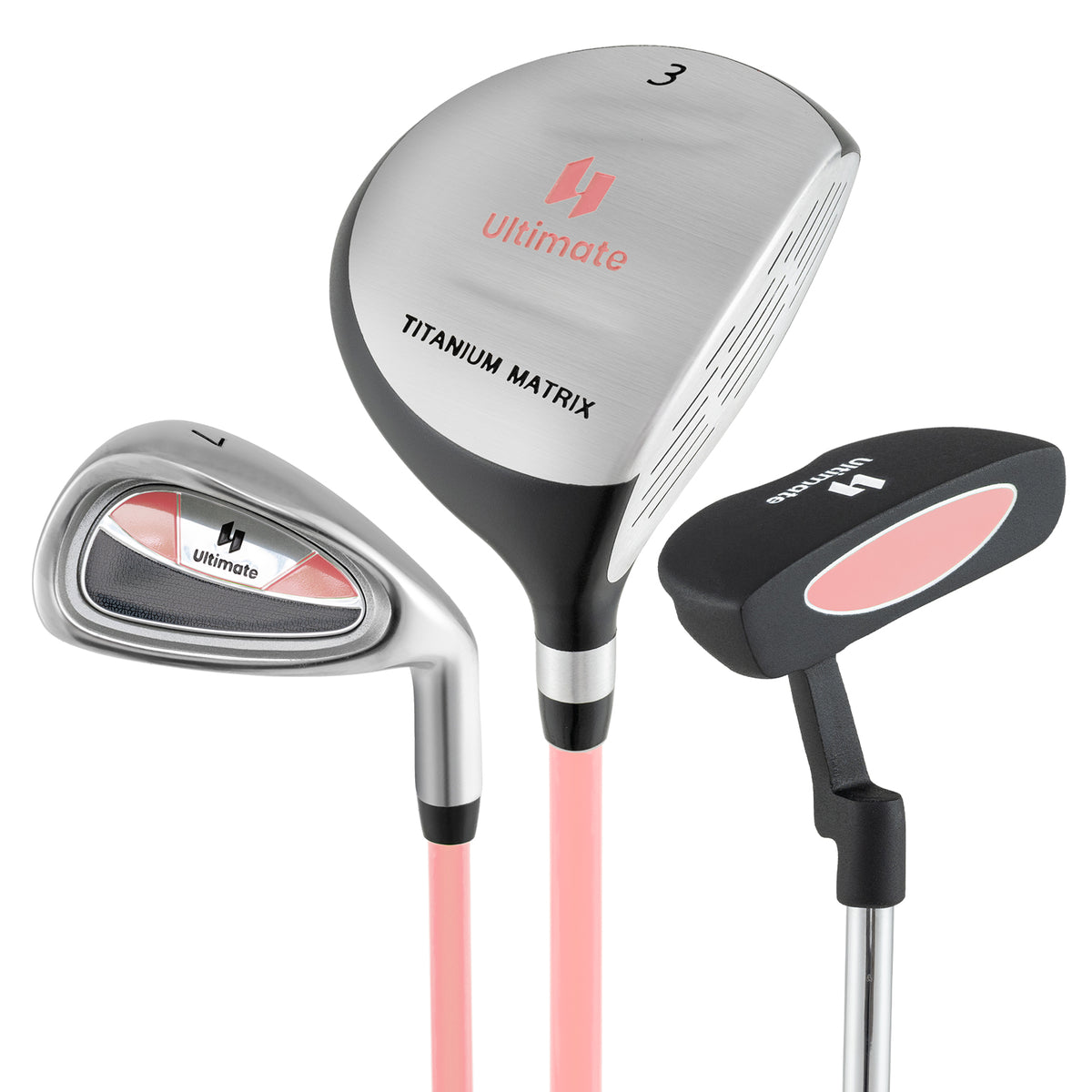 Junior Mallet Putter Individual Gold Club for Kids Ages 11-14-Pink-Golf-DECOROLALA