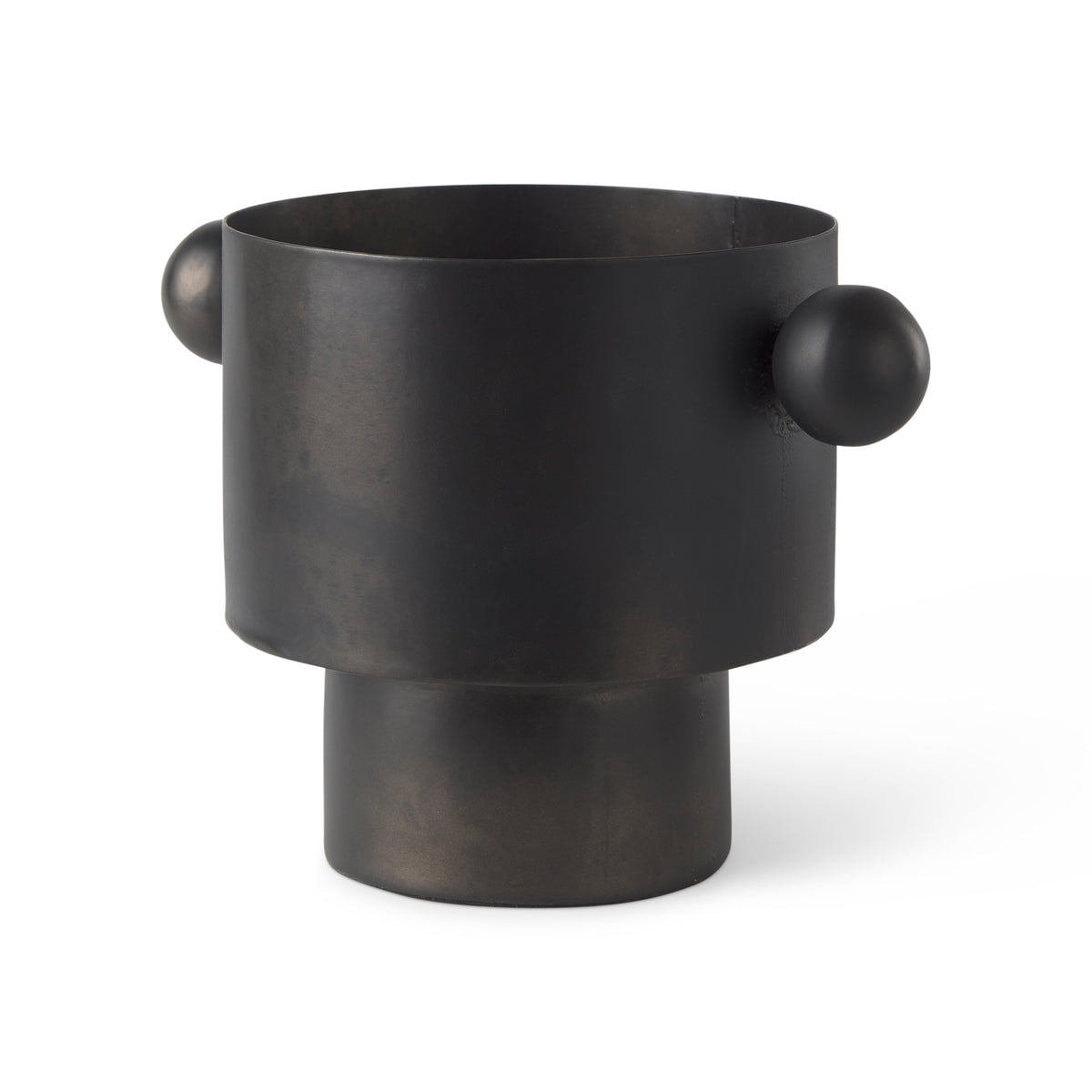 Juno 6.5H Medium Black Iron Vase-Vase-DECOROLALA