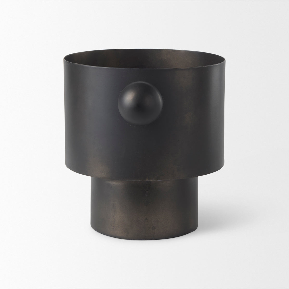 Juno 6.5H Medium Black Iron Vase-Vase-DECOROLALA