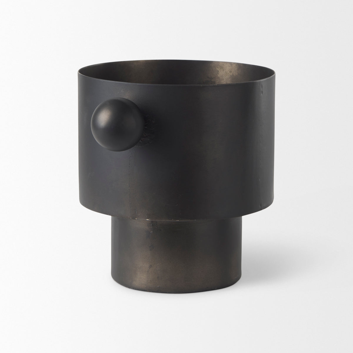 Juno 6.5H Medium Black Iron Vase-Vase-DECOROLALA