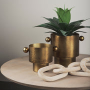 Juno 6.5H Medium Gold Iron Medium Vase-Vase-DECOROLALA
