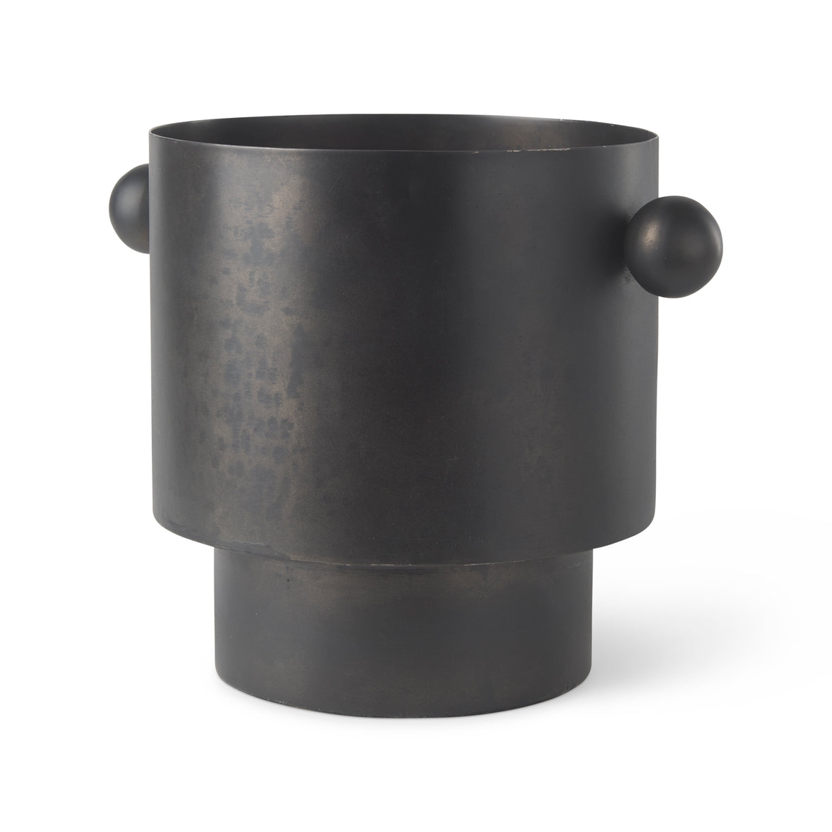 Juno 8.5H Large Black Iron Vase-Vase-DECOROLALA