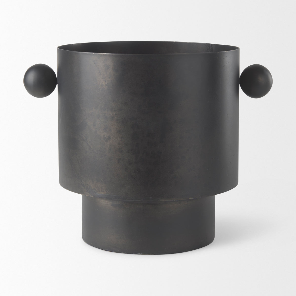Juno 8.5H Large Black Iron Vase-Vase-DECOROLALA