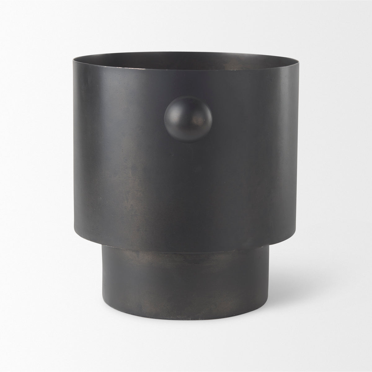 Juno 8.5H Large Black Iron Vase-Vase-DECOROLALA