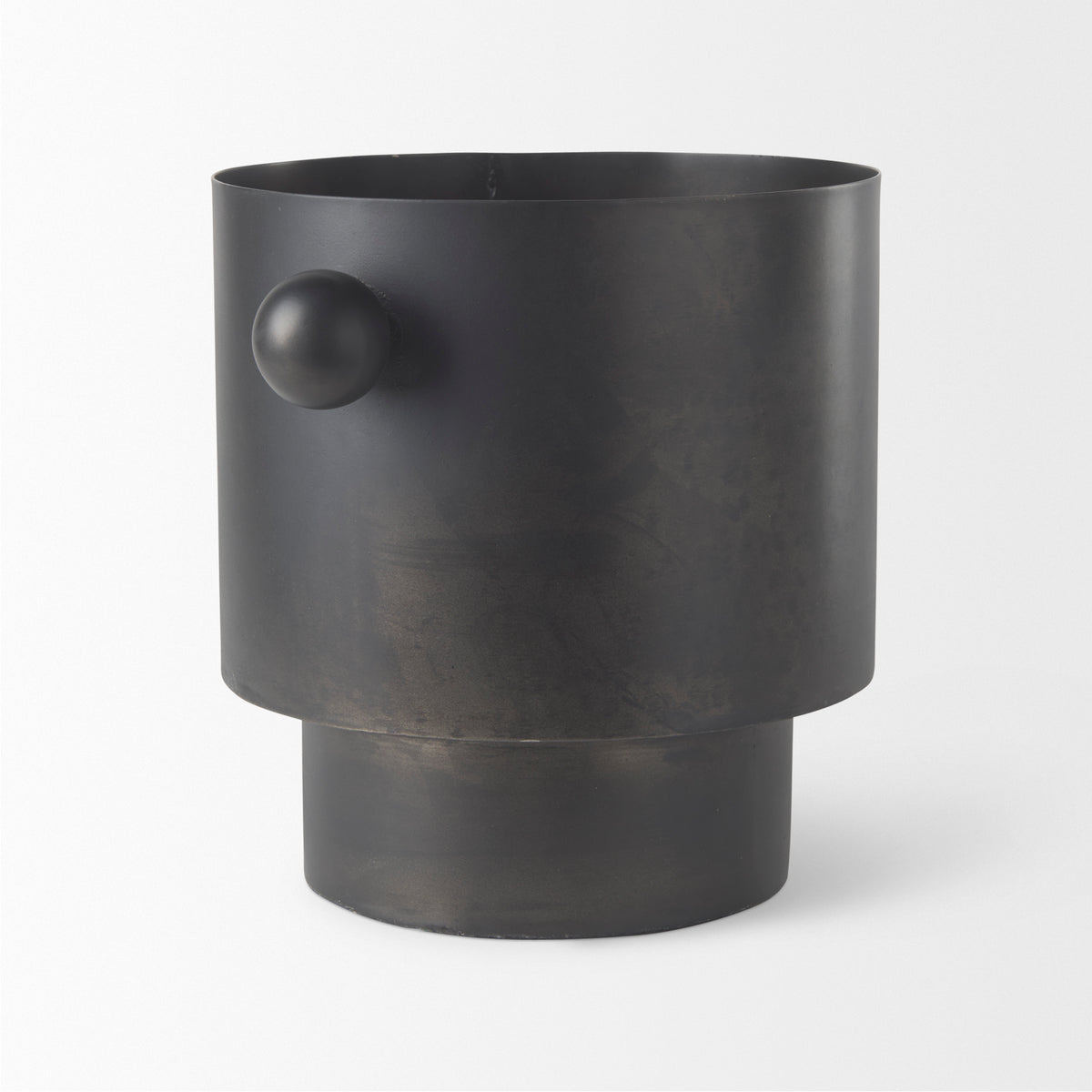Juno 8.5H Large Black Iron Vase-Vase-DECOROLALA