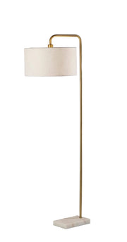 Justine 65" Mid-Century Floor Lamp - Marble Base-Lighting-DECOROLALA