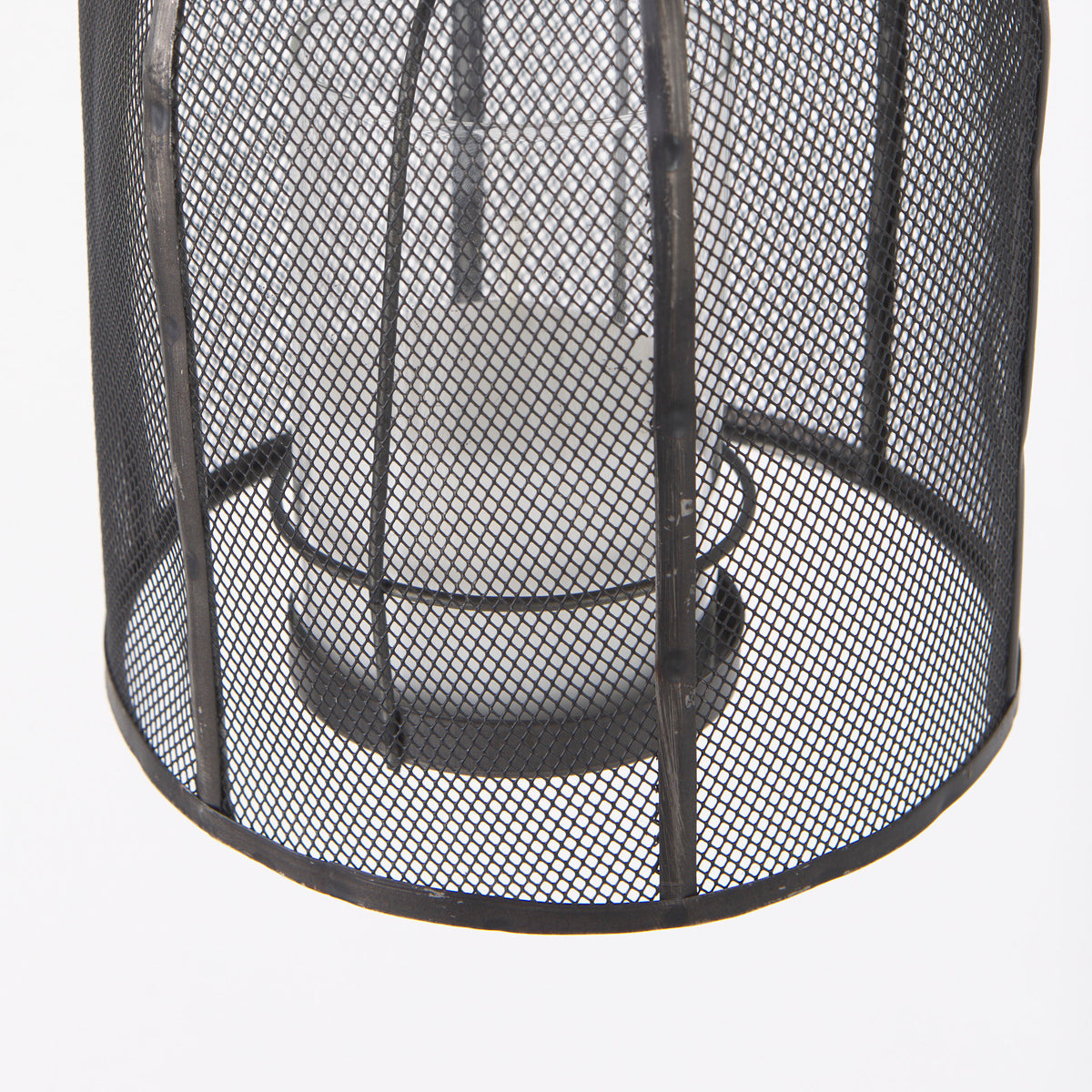 Jutland Set of Three Black Metal Bird Cage Candle Holder Lanterns-Lanterns-DECOROLALA