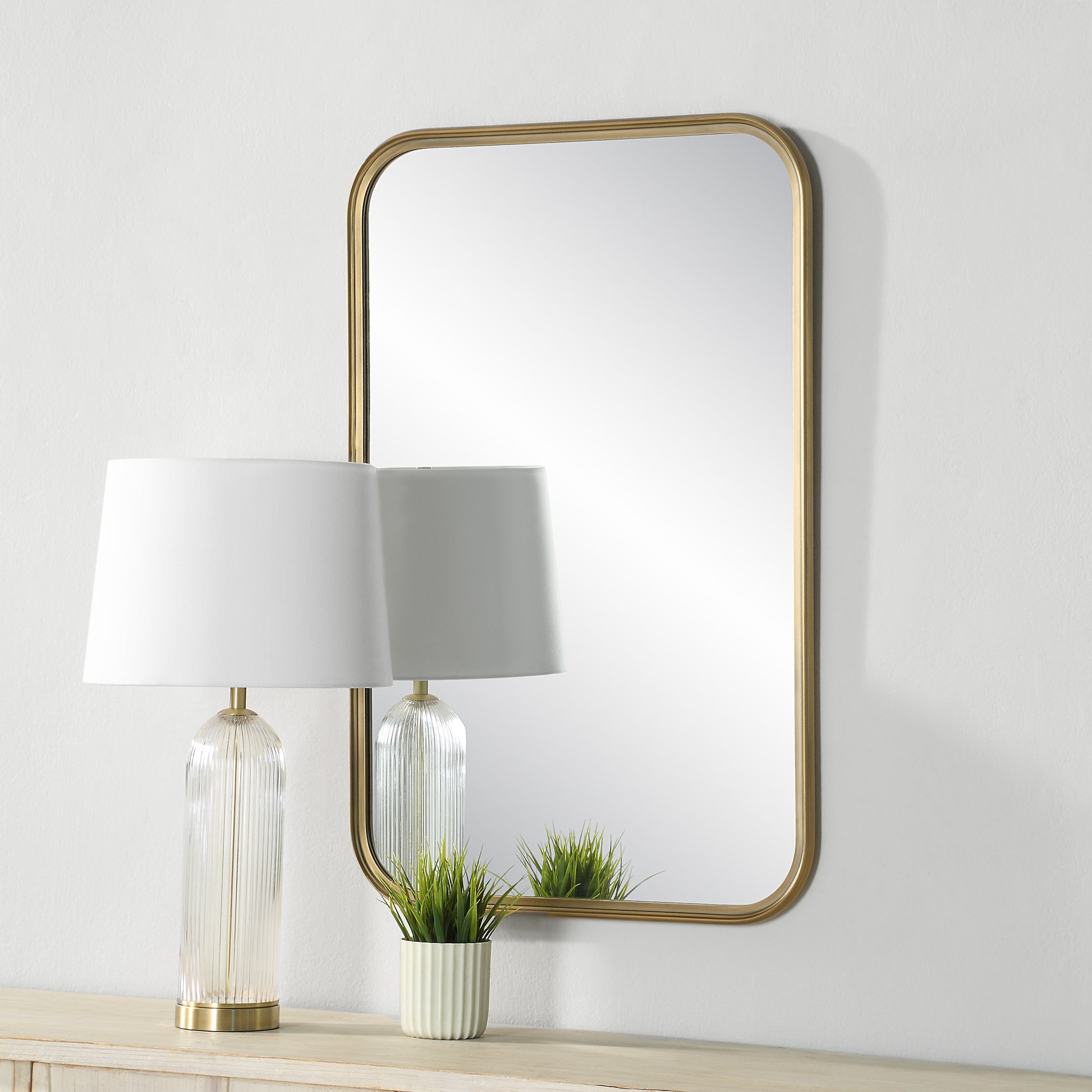 Jyn 36" Tall Rectangle Wall Mirror, Yellow-Mirror-DECOROLALA