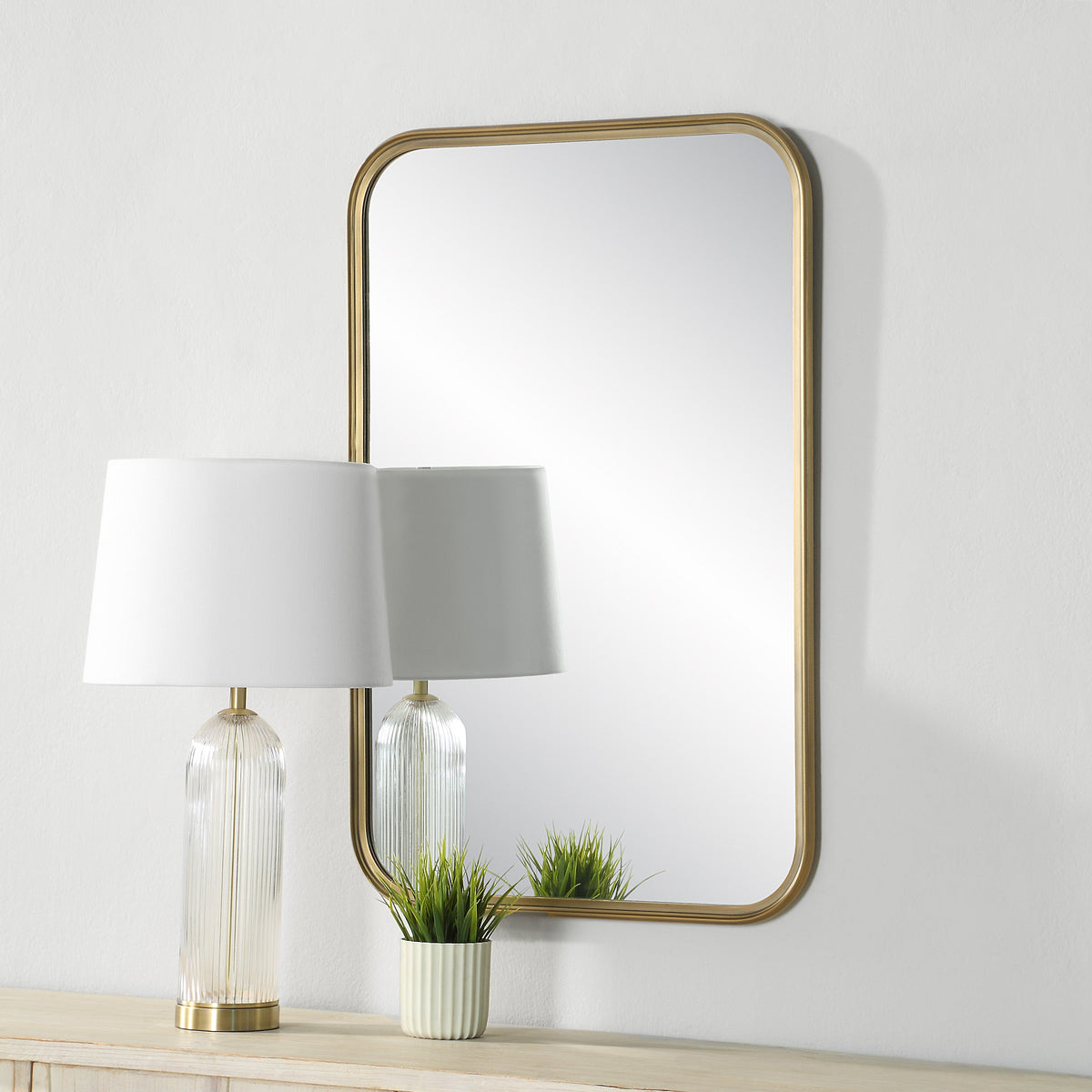 Jyn 36" Tall Rectangle Wall Mirror, Yellow-Mirrors-DECOROLALA