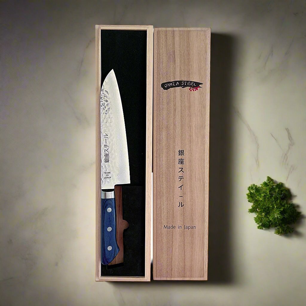 KASUMI 180- Damascus VG10 Santoku Knife 180mm-RB-Santoku Knife-DECOROLALA