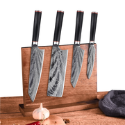 KATANA FIVE 5-Piece Knife Set with Wood Block-Knife Set-DECOROLALA
