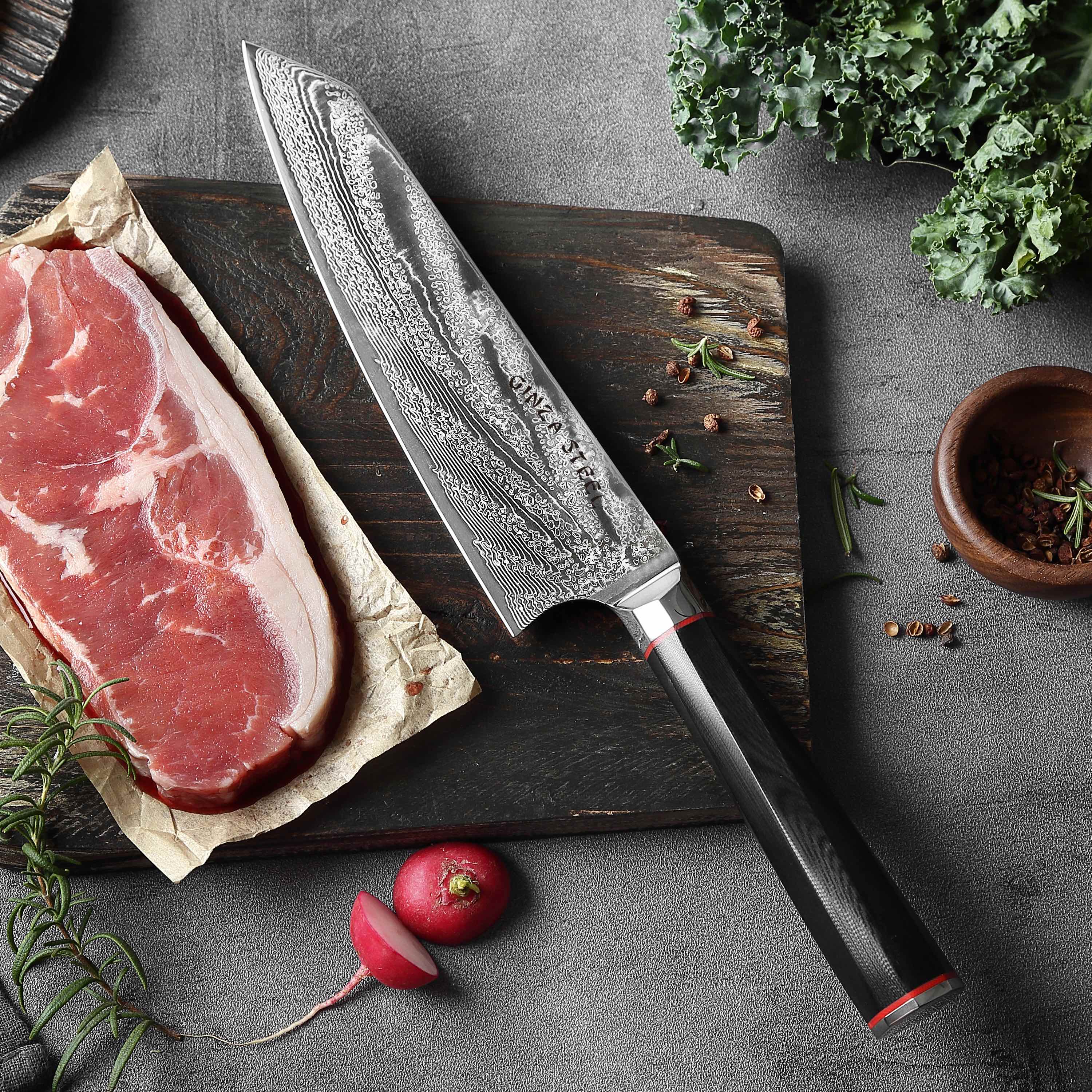 KATANA FIVE | Essential 5 pcs Knife set | 4 Knives with Magnetic Wood Block-Knife Set-DECOROLALA