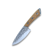 SHINOBI | Chef Knife 5-inch AUS8 hammered blade with Wood handle-0