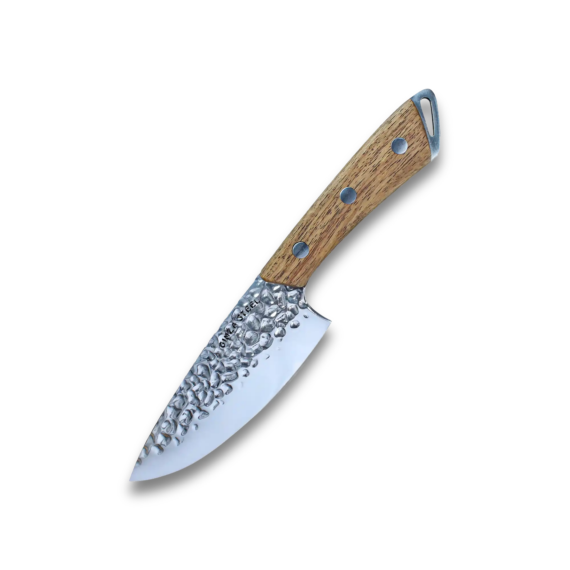 SHINOBI | Chef Knife 5-inch AUS8 hammered blade with Wood handle-0