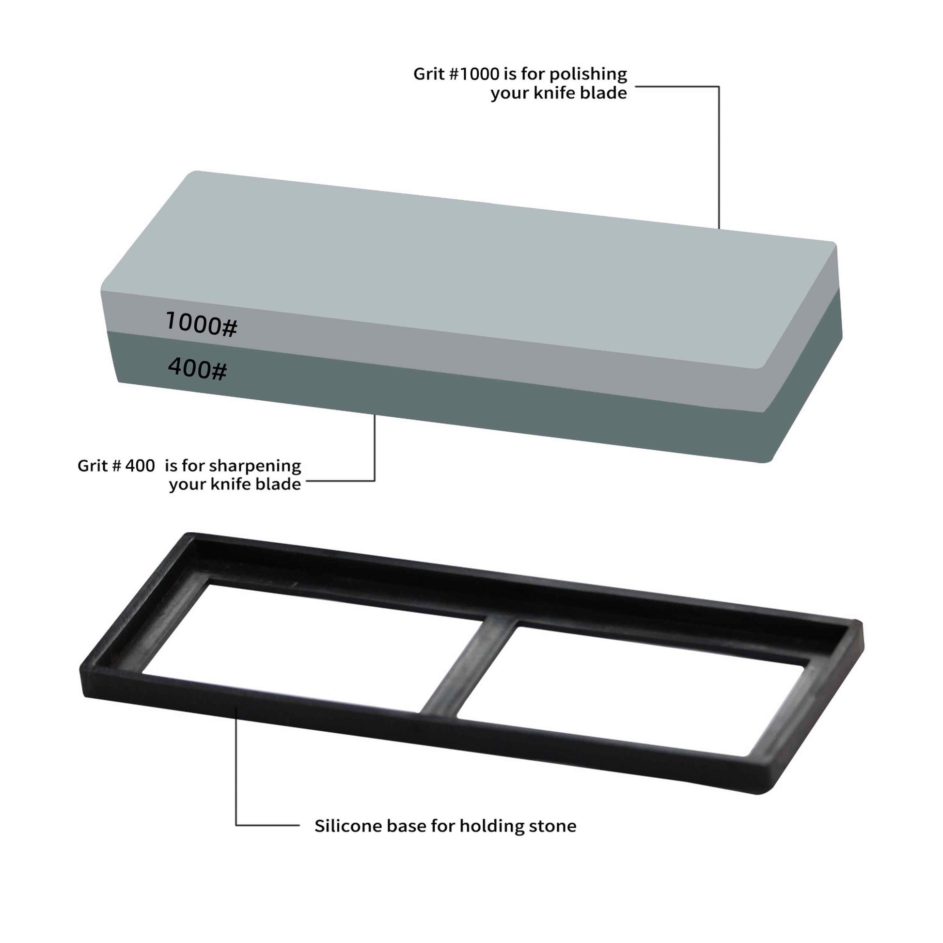 KC Series Whetstone 400/1000 Diamond Grit-Knife Sharpener-DECOROLALA
