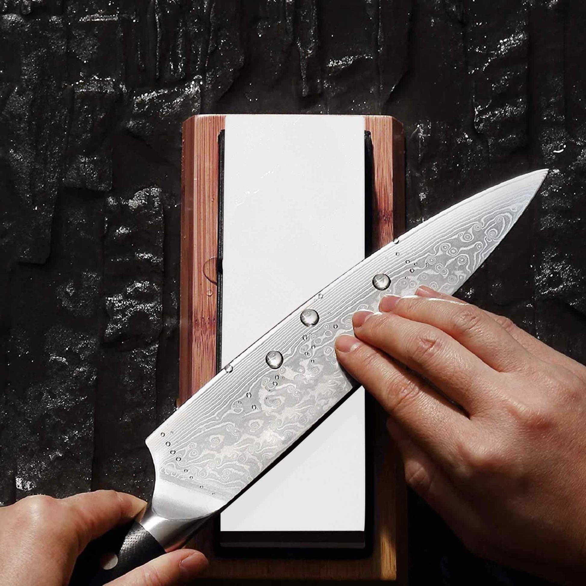 KC Series Whetstone | Dimond Grit 1000/6000 With Silicon Pedestal-Knife Sharpener-DECOROLALA