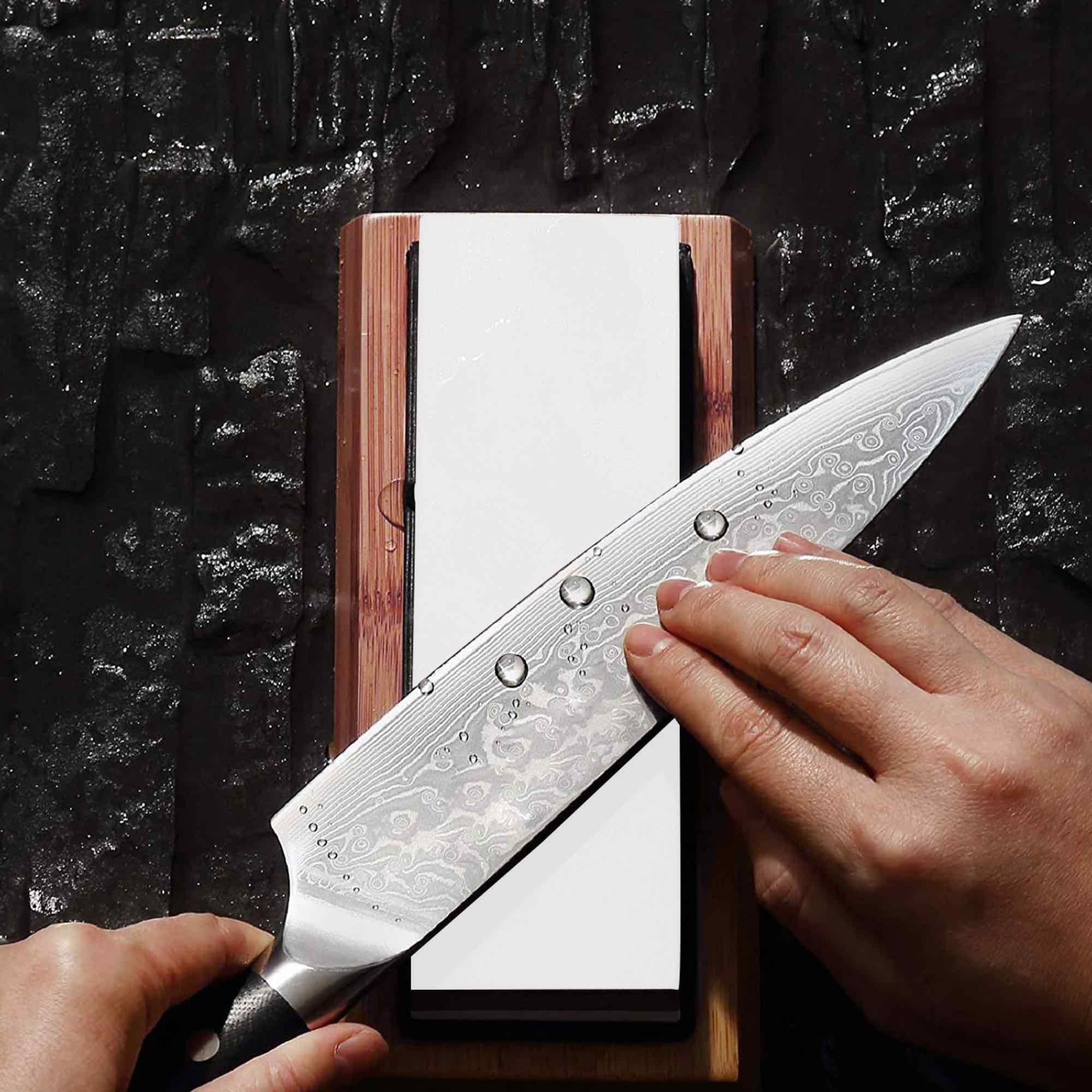 KC Series Whetstone | Dimond Grit 1000/6000 With Silicon Pedestal-Knife Sharpener-DECOROLALA