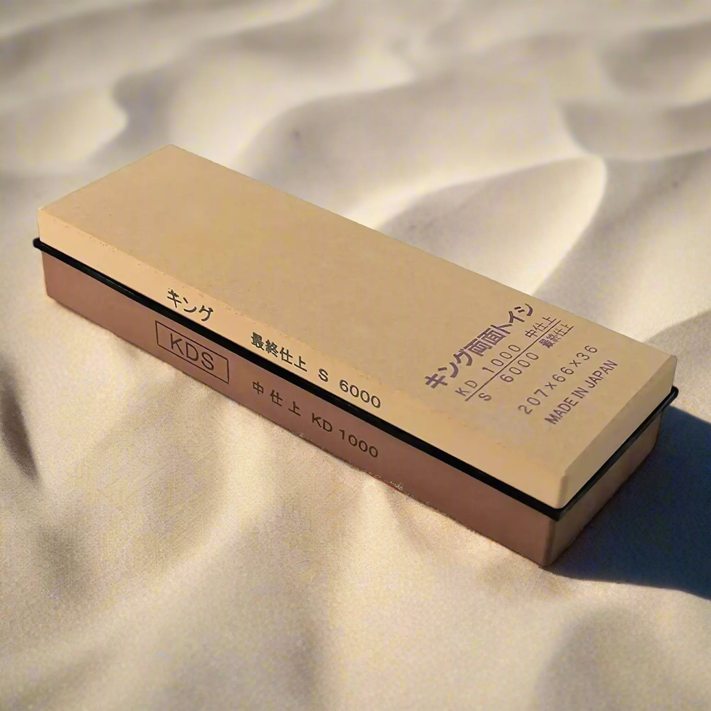 KING KDS - Double Sided Whetstone 1000/6000-Knife Sharpener-DECOROLALA