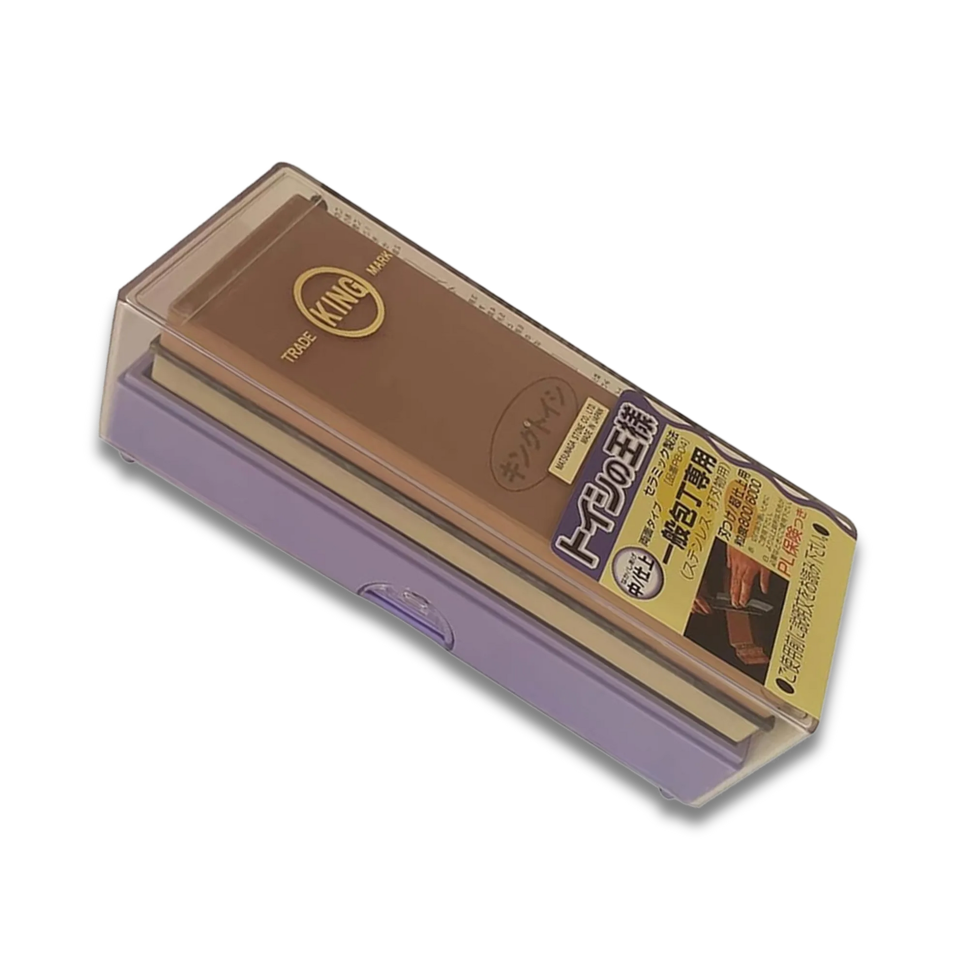 KING PB-04 Dual-Sided Whetstone  Medium and Fine Grit #800/#6000  Made in Japan-Knife Sharpener-DECOROLALA