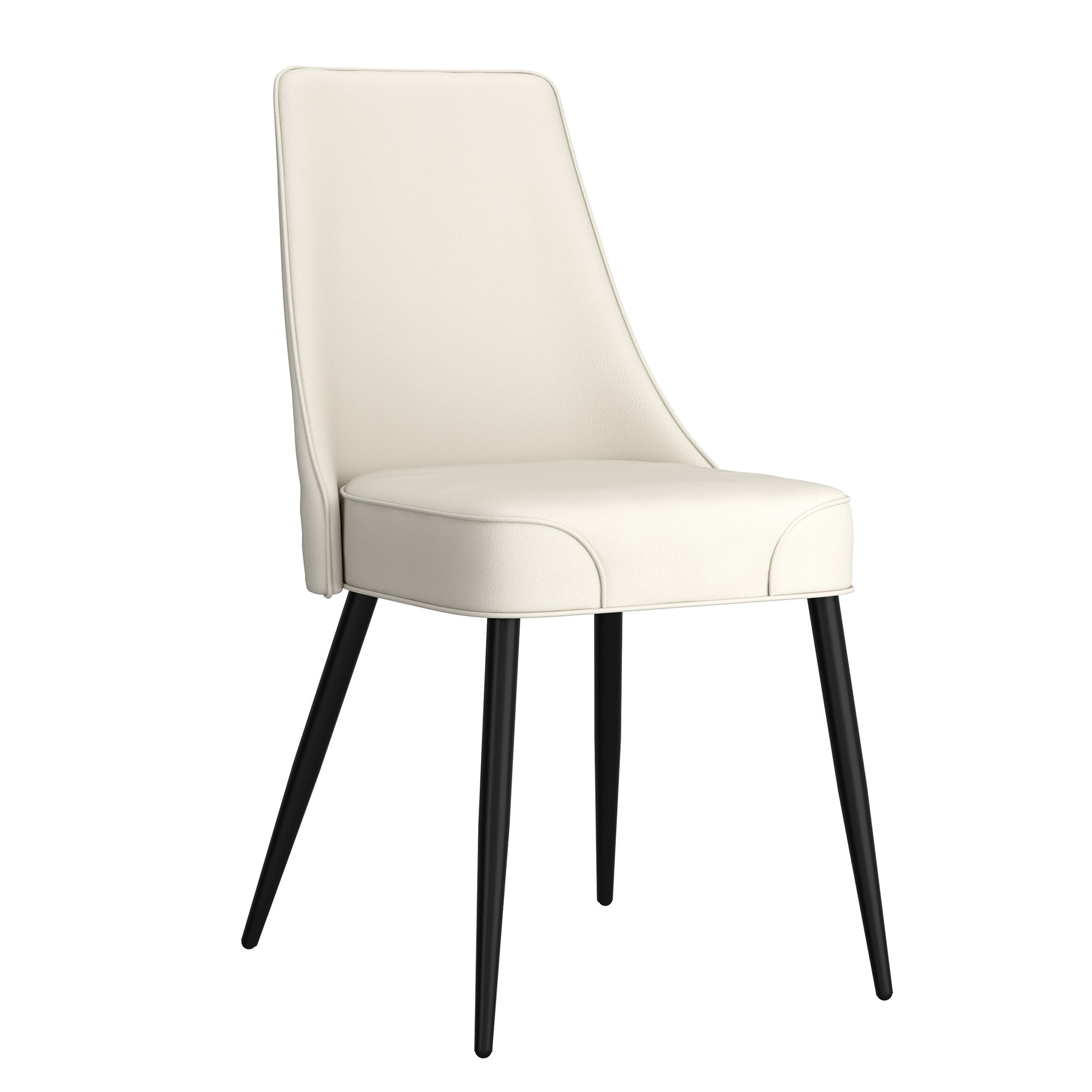 KODA-SIDE CHAIR PU-BEIGE-Dining Chair-DECOROLALA
