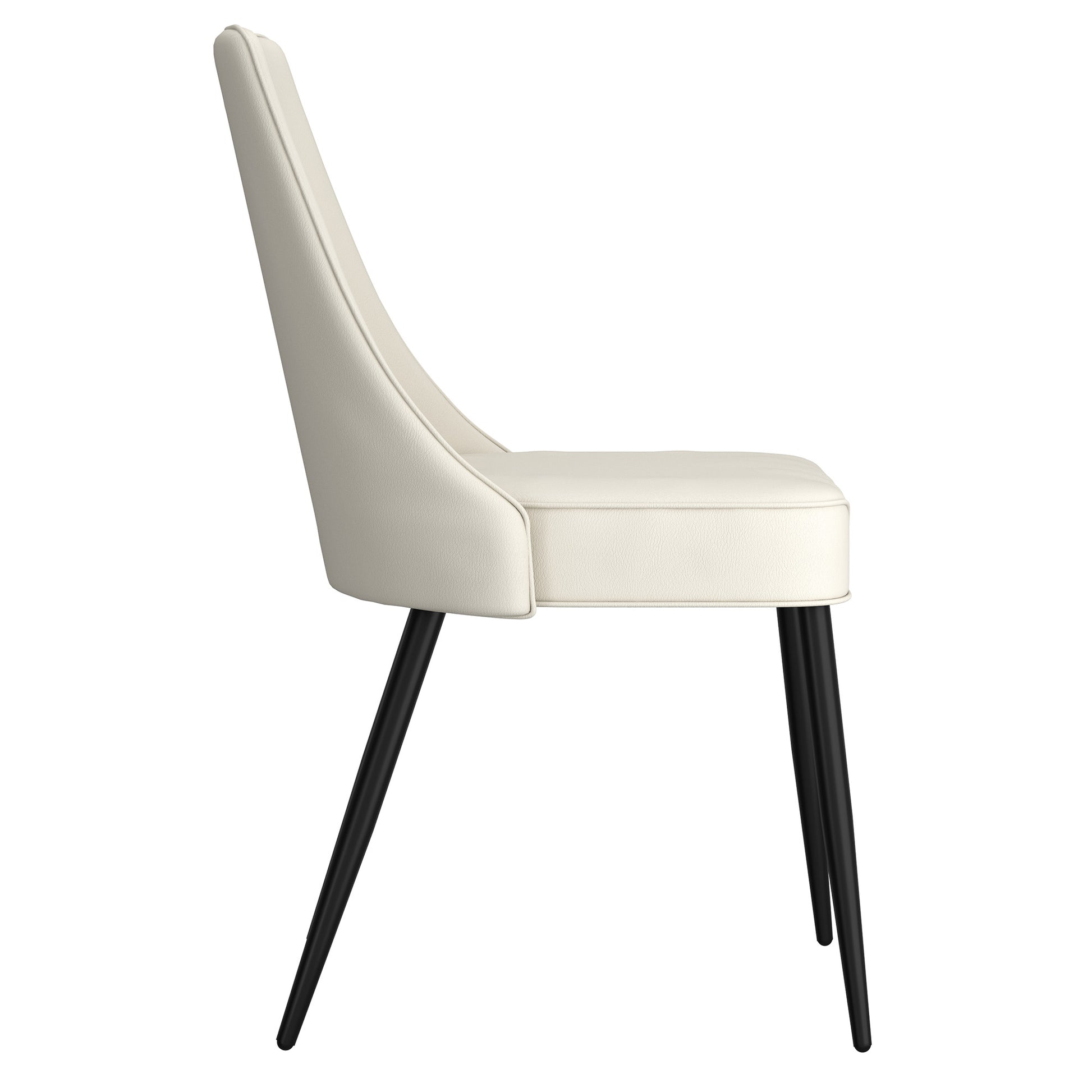 KODA-SIDE CHAIR PU-BEIGE-Dining Chair-DECOROLALA