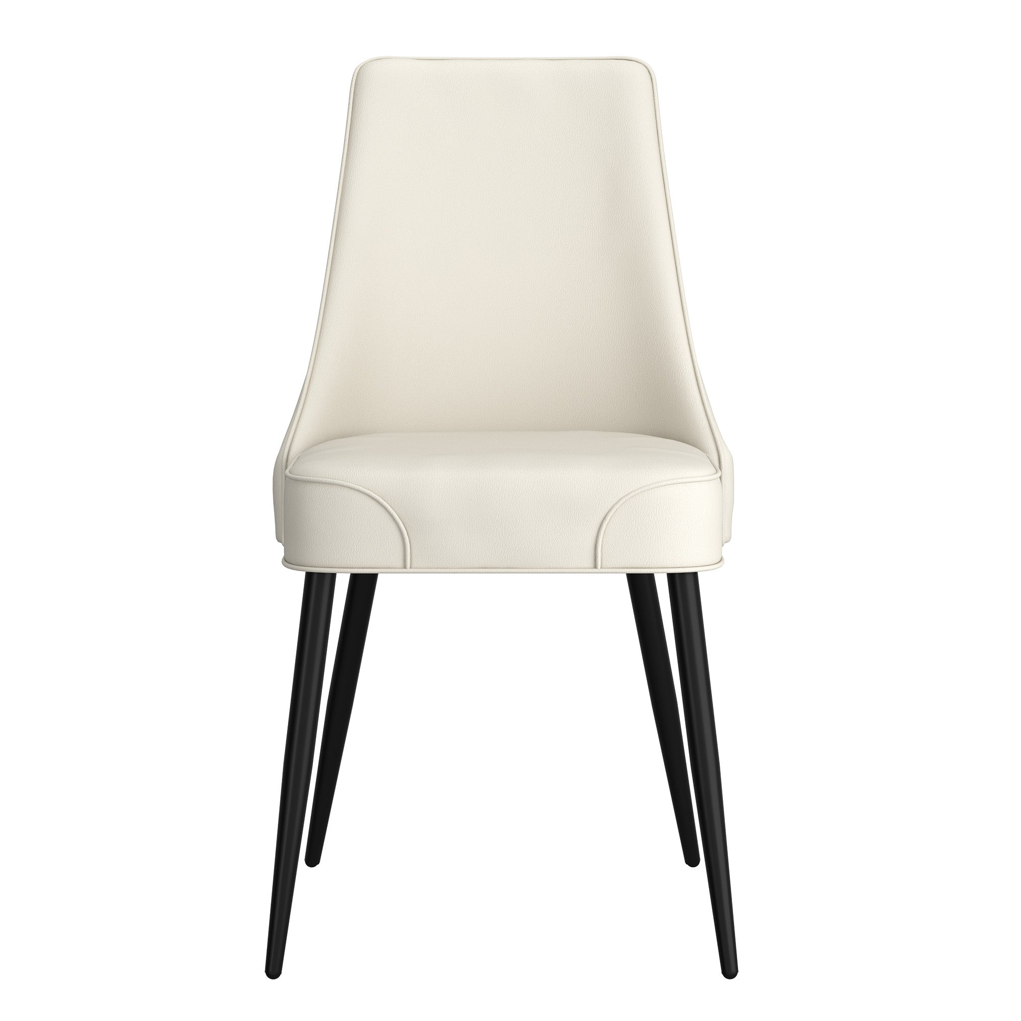 KODA-SIDE CHAIR PU-BEIGE-Dining Chair-DECOROLALA