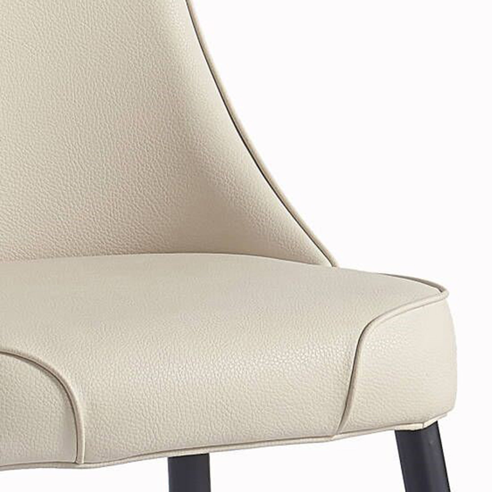 KODA-SIDE CHAIR PU-BEIGE-Dining Chair-DECOROLALA