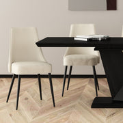 KODA-SIDE CHAIR PU-BEIGE-Dining Chair-DECOROLALA