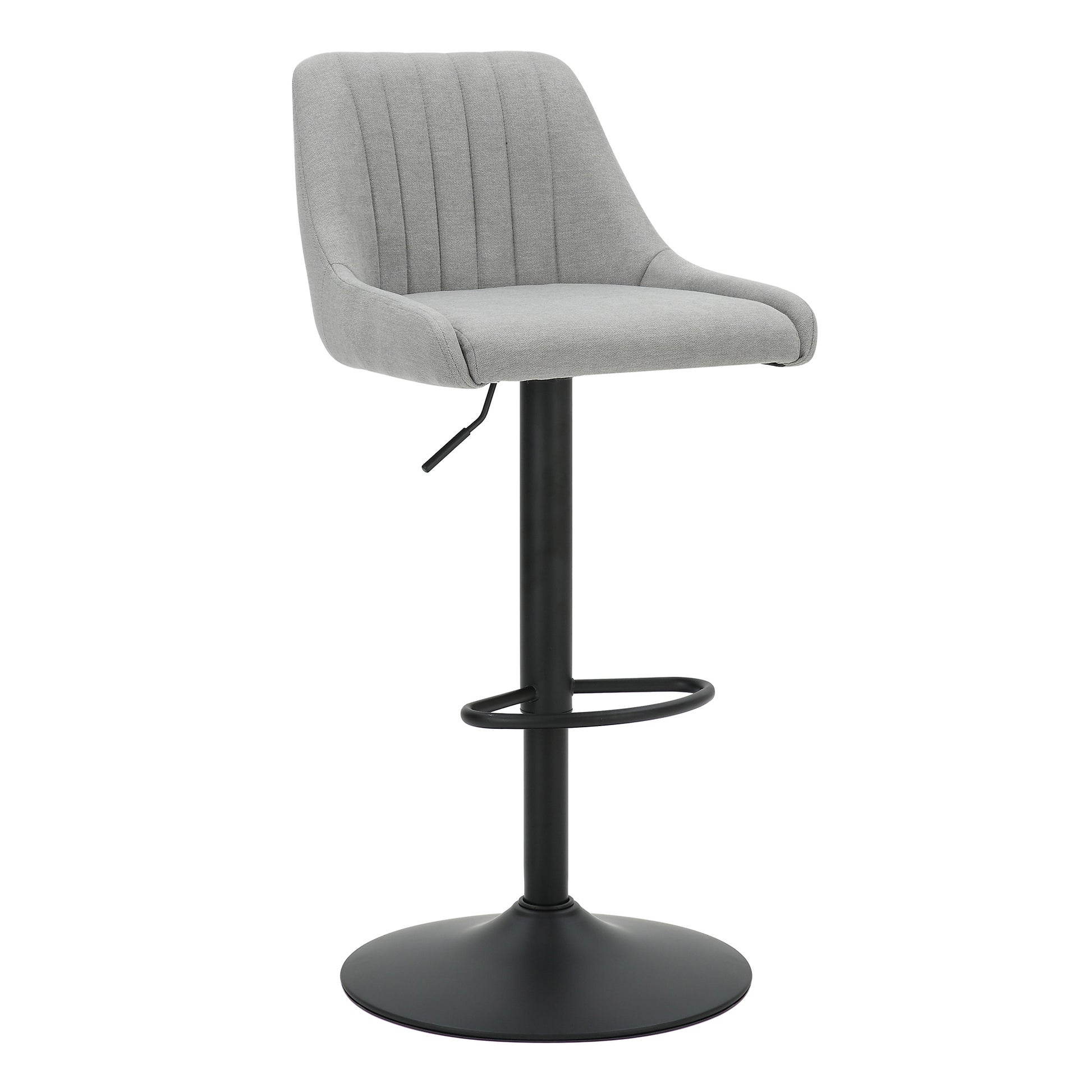 KRON-AIR LIFT STOOL-GREY FABRIC-DECOROLALA