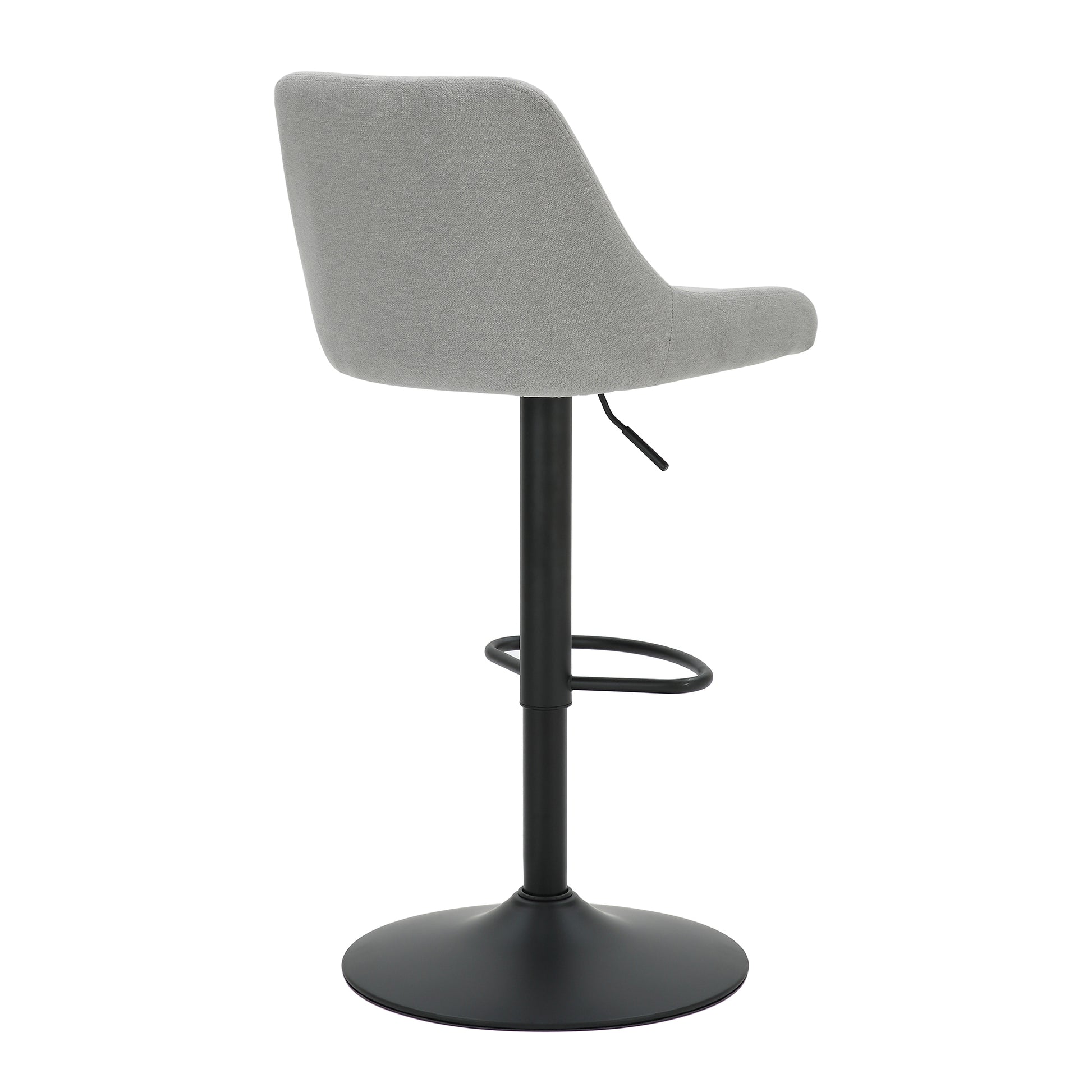 KRON-AIR LIFT STOOL-GREY FABRIC-DECOROLALA