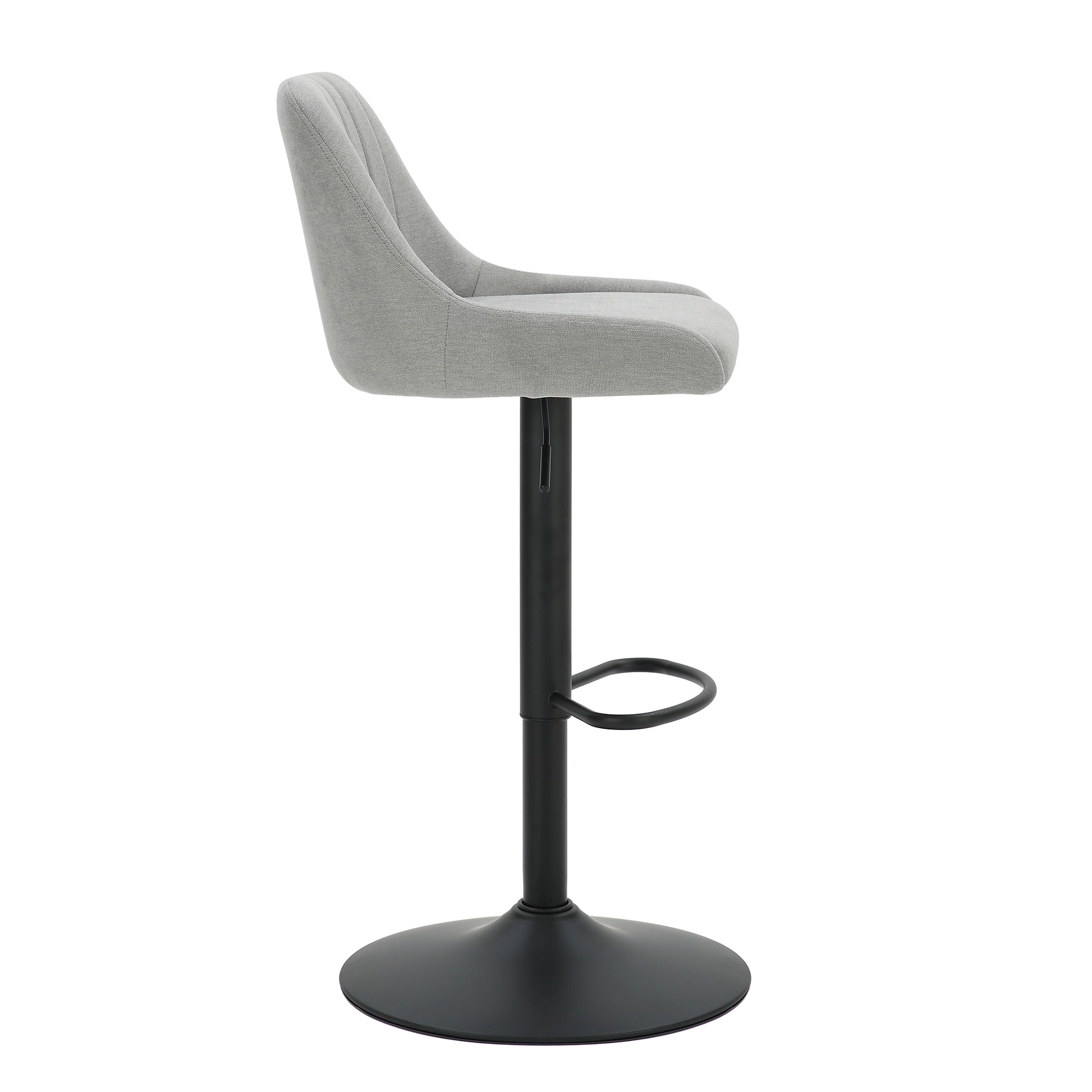 KRON-AIR LIFT STOOL-GREY FABRIC-DECOROLALA