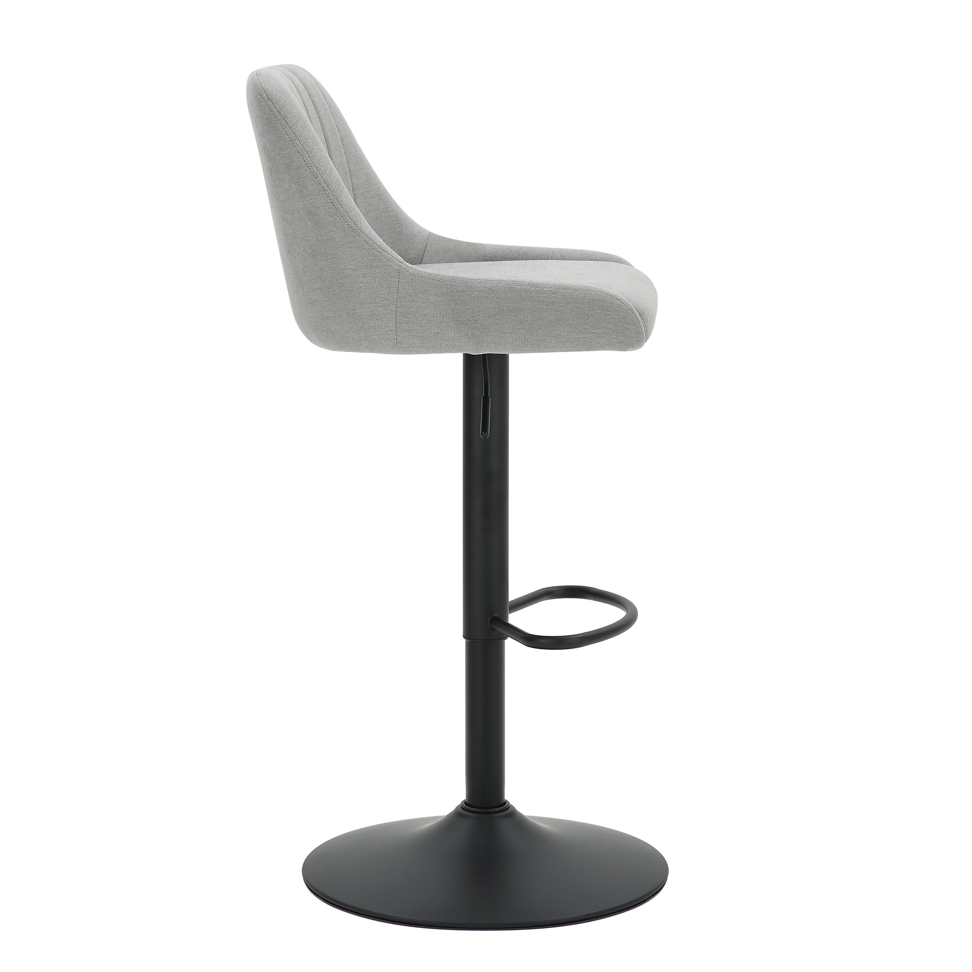 KRON-AIR LIFT STOOL-GREY FABRIC-DECOROLALA