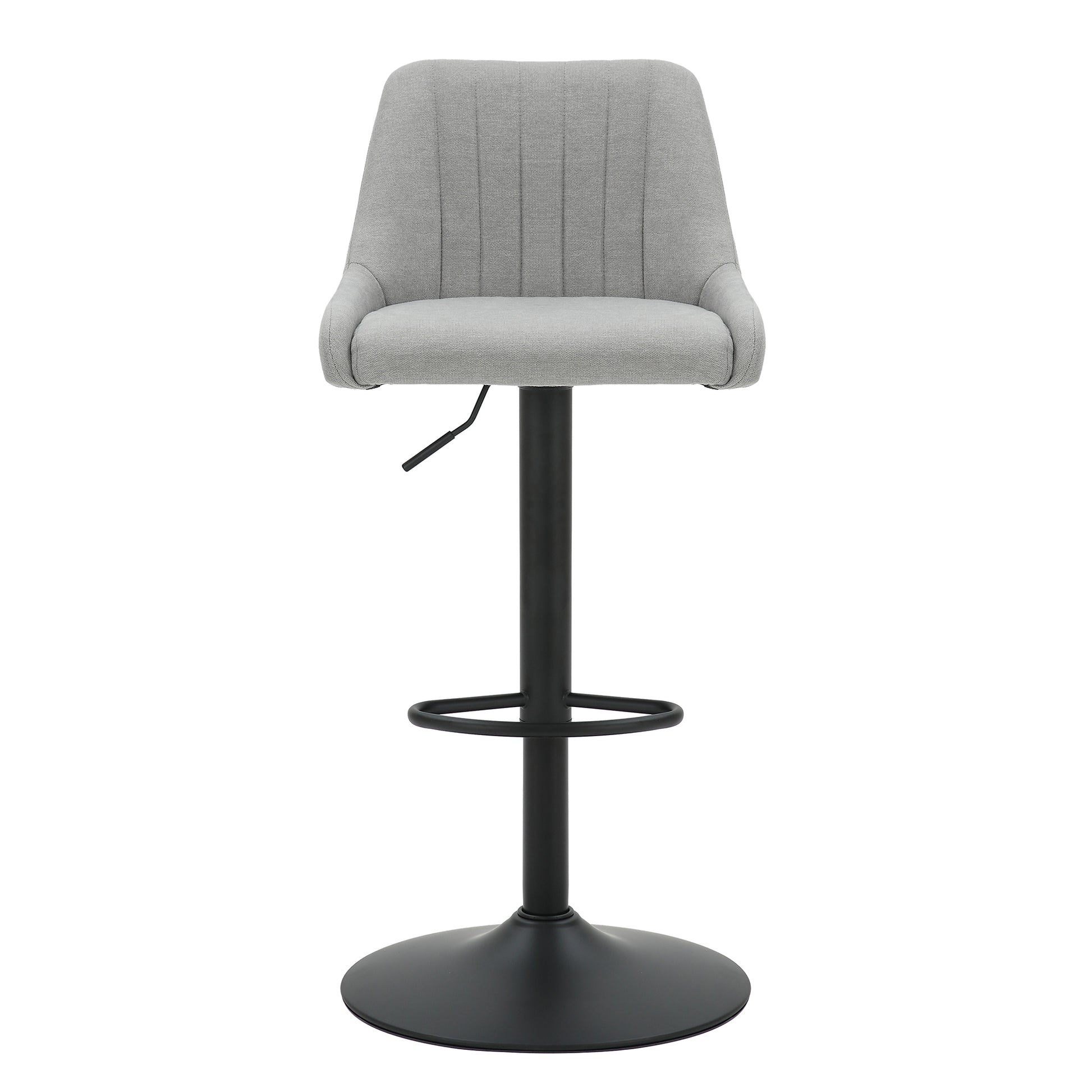 KRON-AIR LIFT STOOL-GREY FABRIC-DECOROLALA