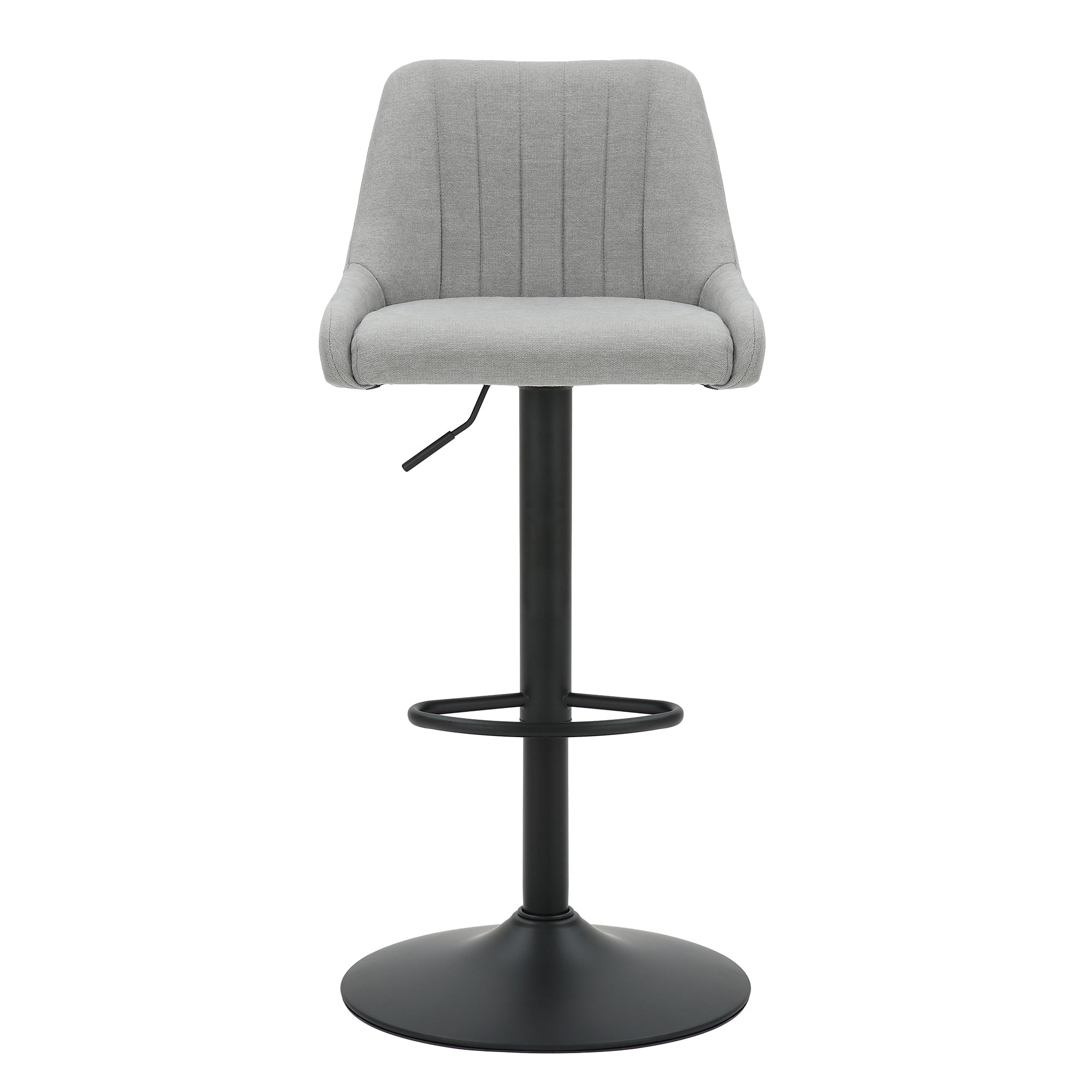 KRON-AIR LIFT STOOL-GREY FABRIC-DECOROLALA