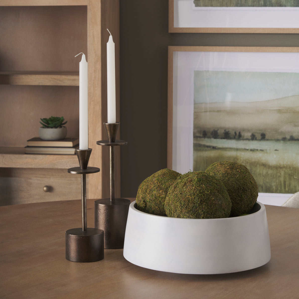 Kadara Washed Solid Wood Decorative Bowl-Bowls-DECOROLALA
