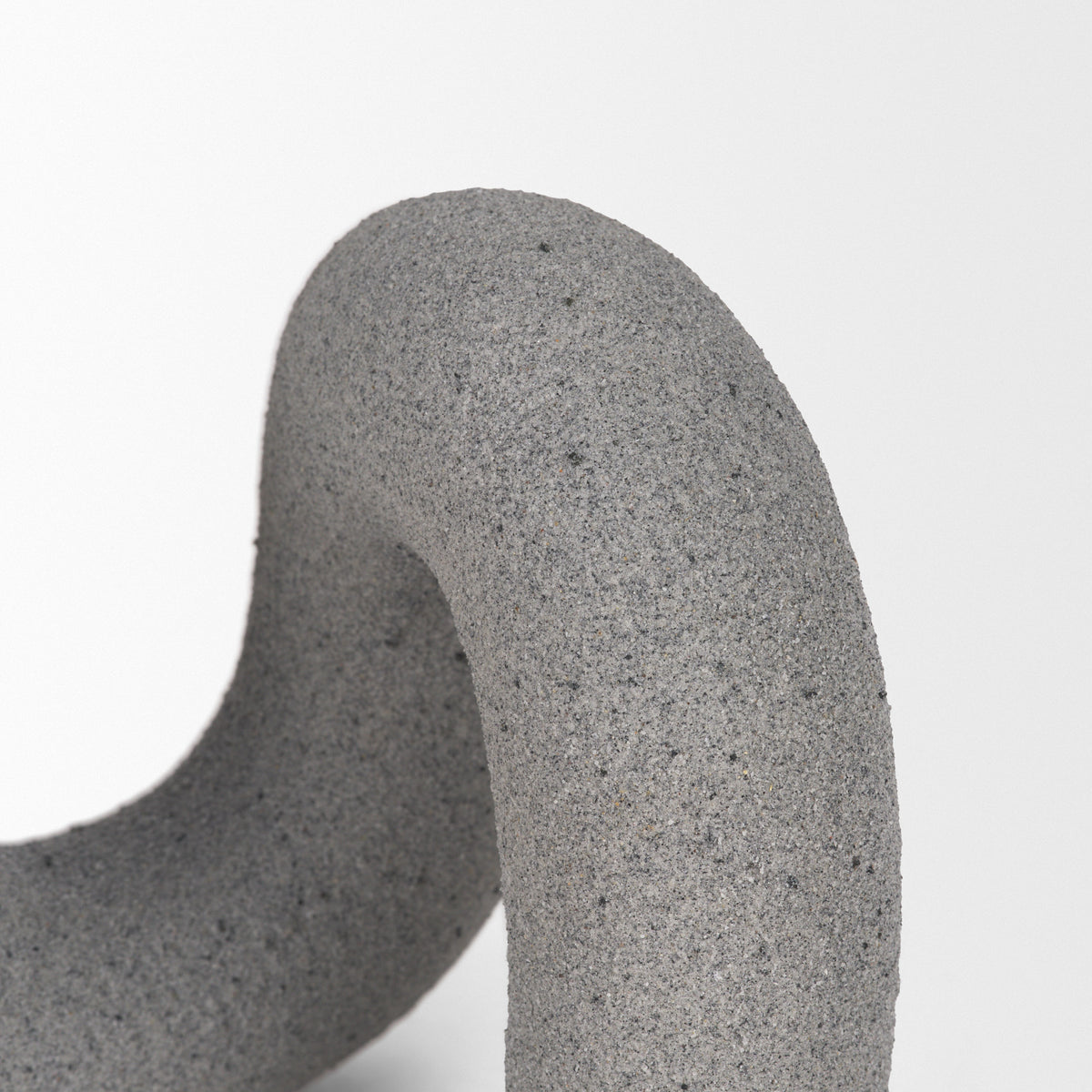 Kailas Resin Textured Concrete Decorative Object - U-Shaped Modern-Decorative Objects-DECOROLALA