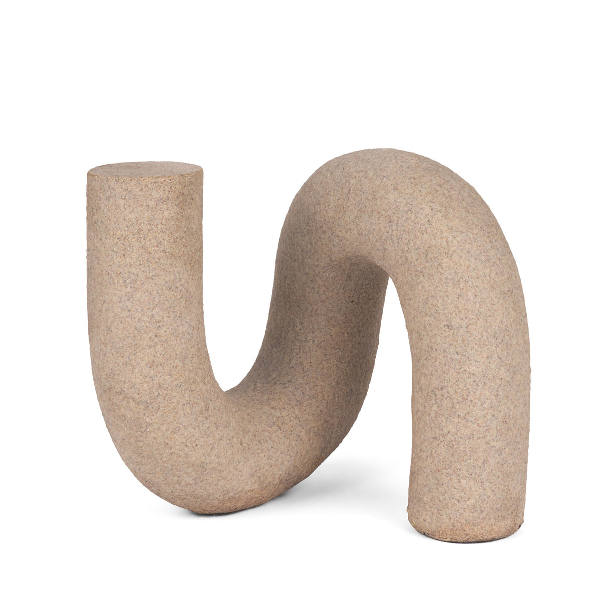 Kailas Resin Textured Concrete Decorative Object - U-Shaped Modern-Decorative Objects-DECOROLALA