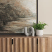 Kailas Resin Textured Concrete Decorative Object - U-Shaped Modern-Decorative Objects-DECOROLALA