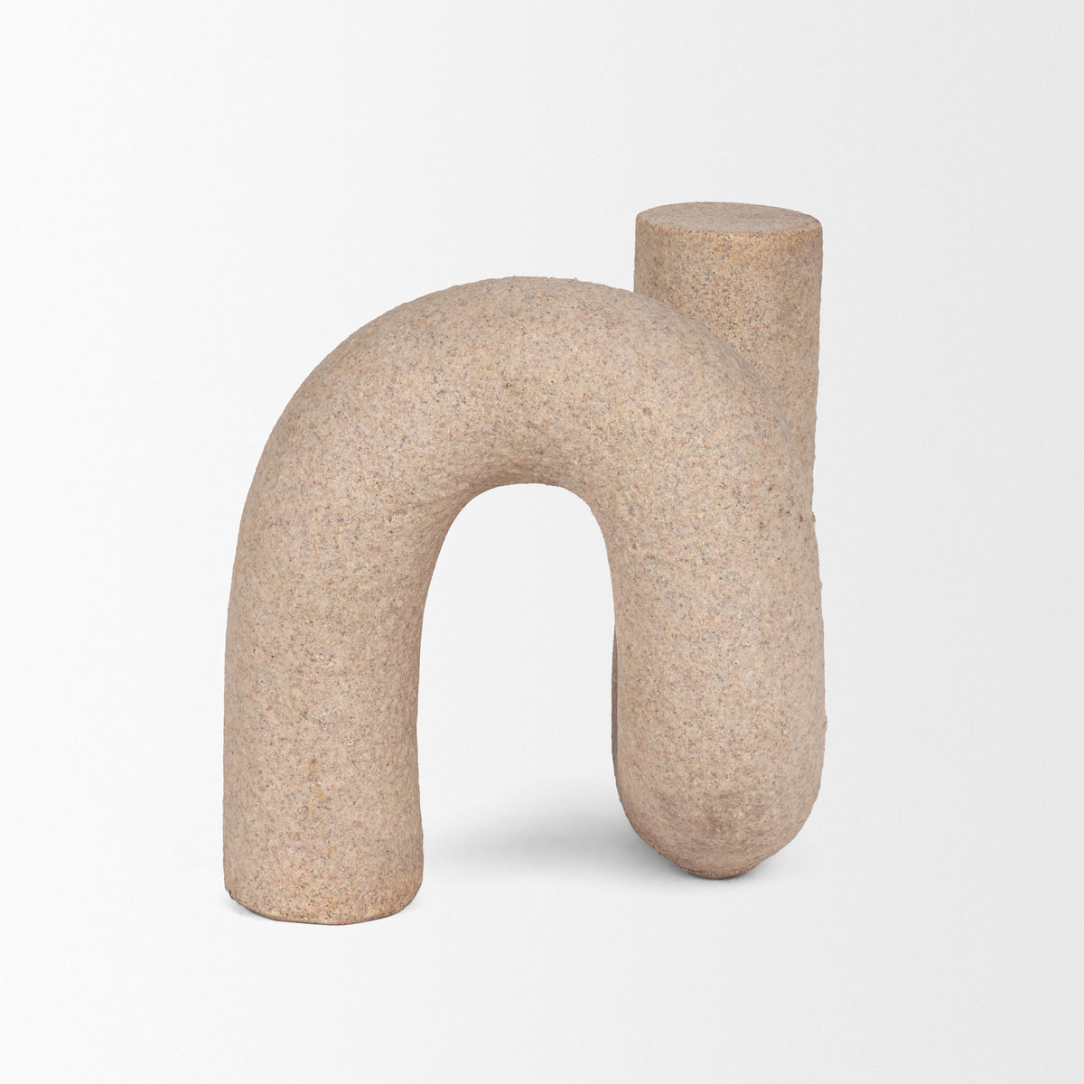 Kailas Resin Textured Concrete Decorative Object - U-Shaped Modern-Objects-DECOROLALA