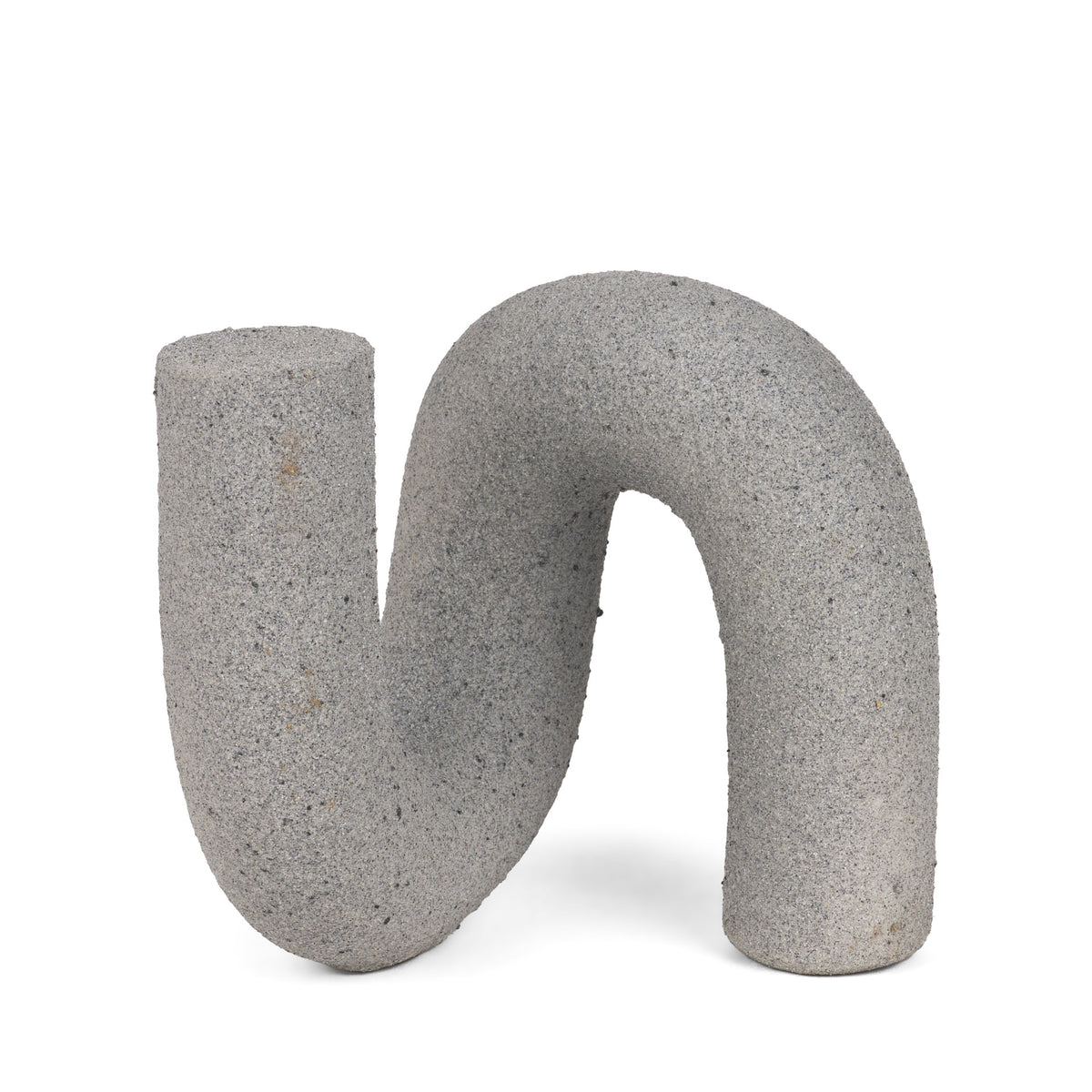 Kailas Resin Textured Concrete Decorative Object - U-Shaped Modern-Objects-DECOROLALA