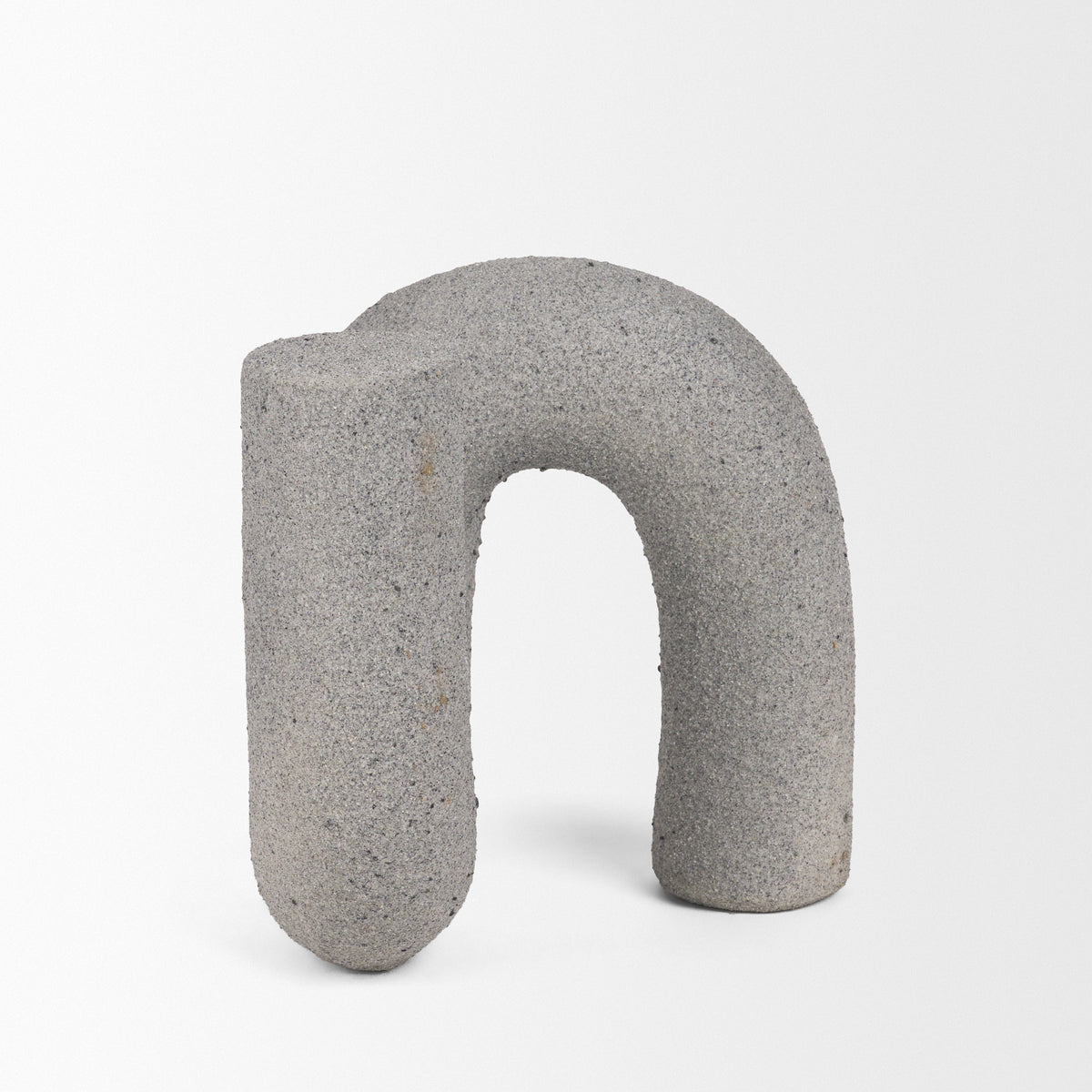 Kailas Resin Textured Concrete Decorative Object - U-Shaped Modern-Objects-DECOROLALA