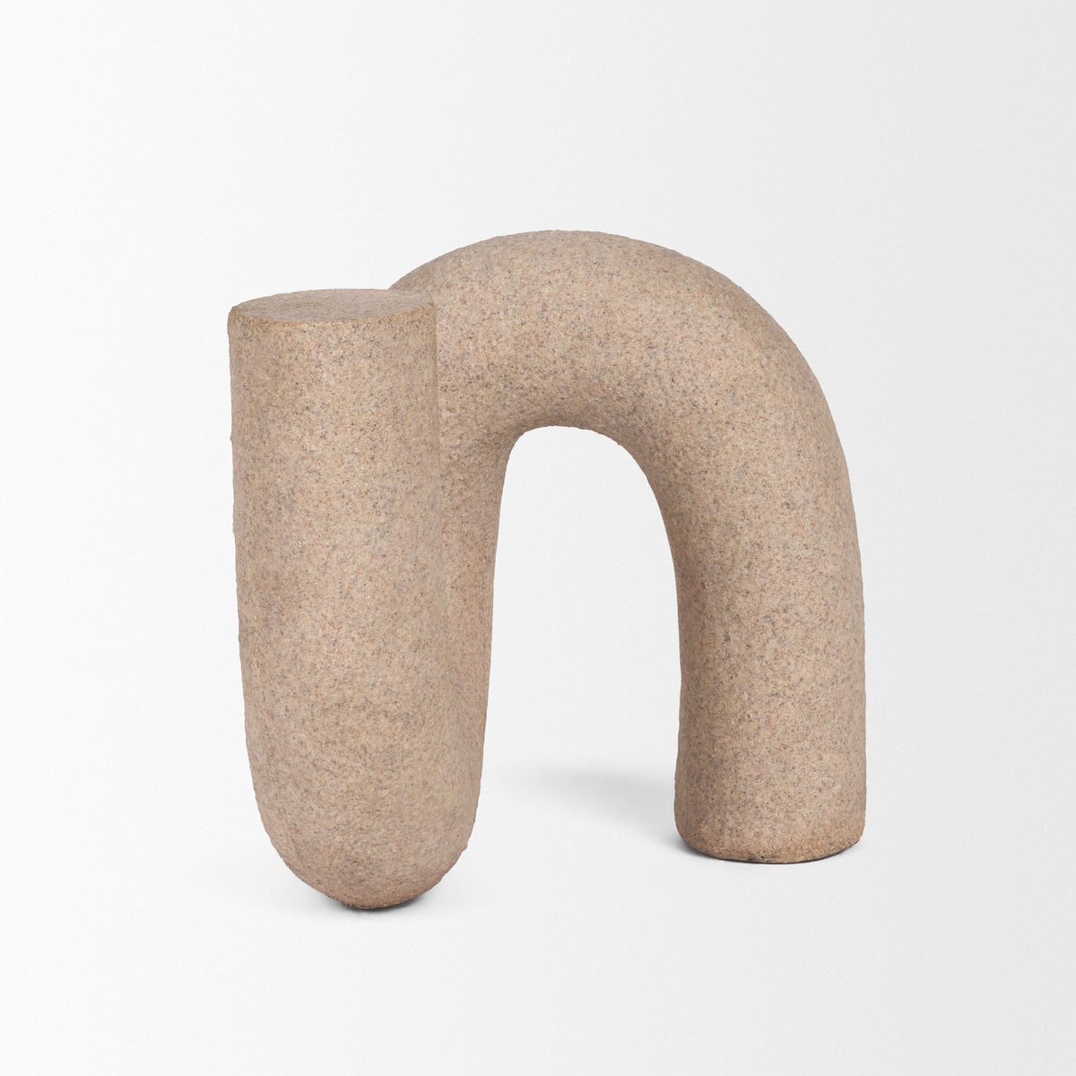 Kailas Resin Textured Concrete Decorative Object - U-Shaped Modern-Objects-DECOROLALA