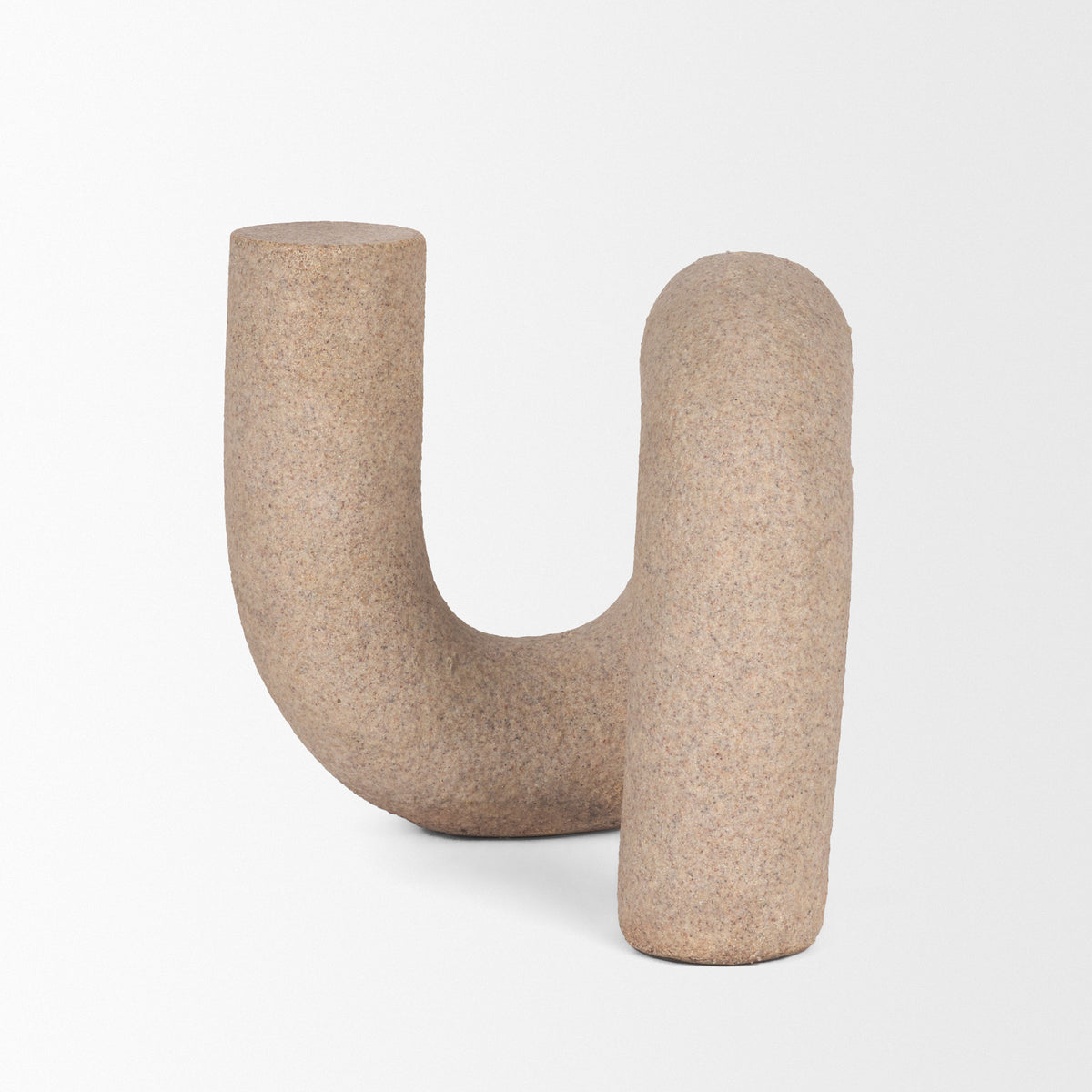 Kailas Resin Textured Concrete Decorative Object - U-Shaped Modern-Objects-DECOROLALA