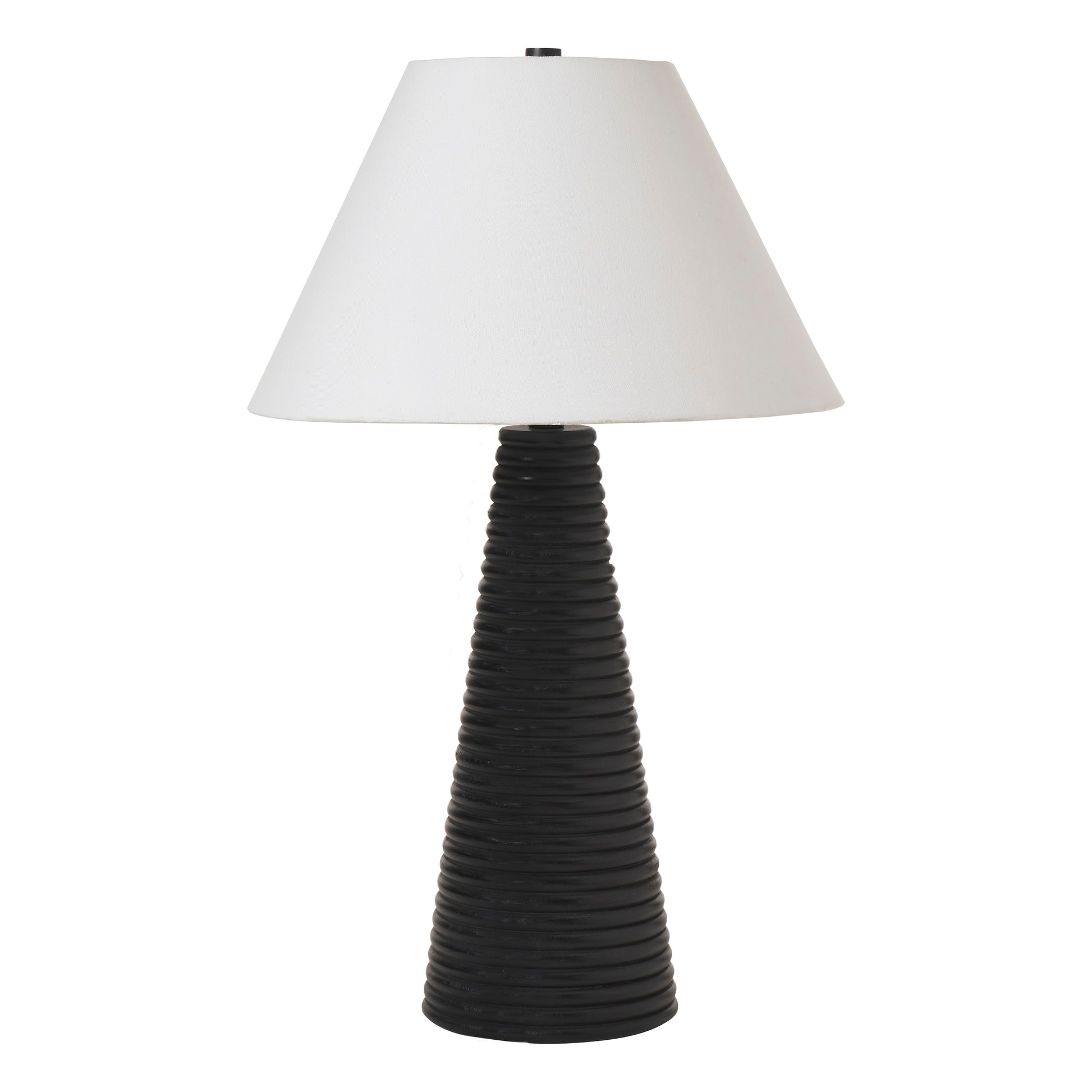 Kailua 26.5" Table Lamp, Black Mango Wood-Table Lamp-DECOROLALA