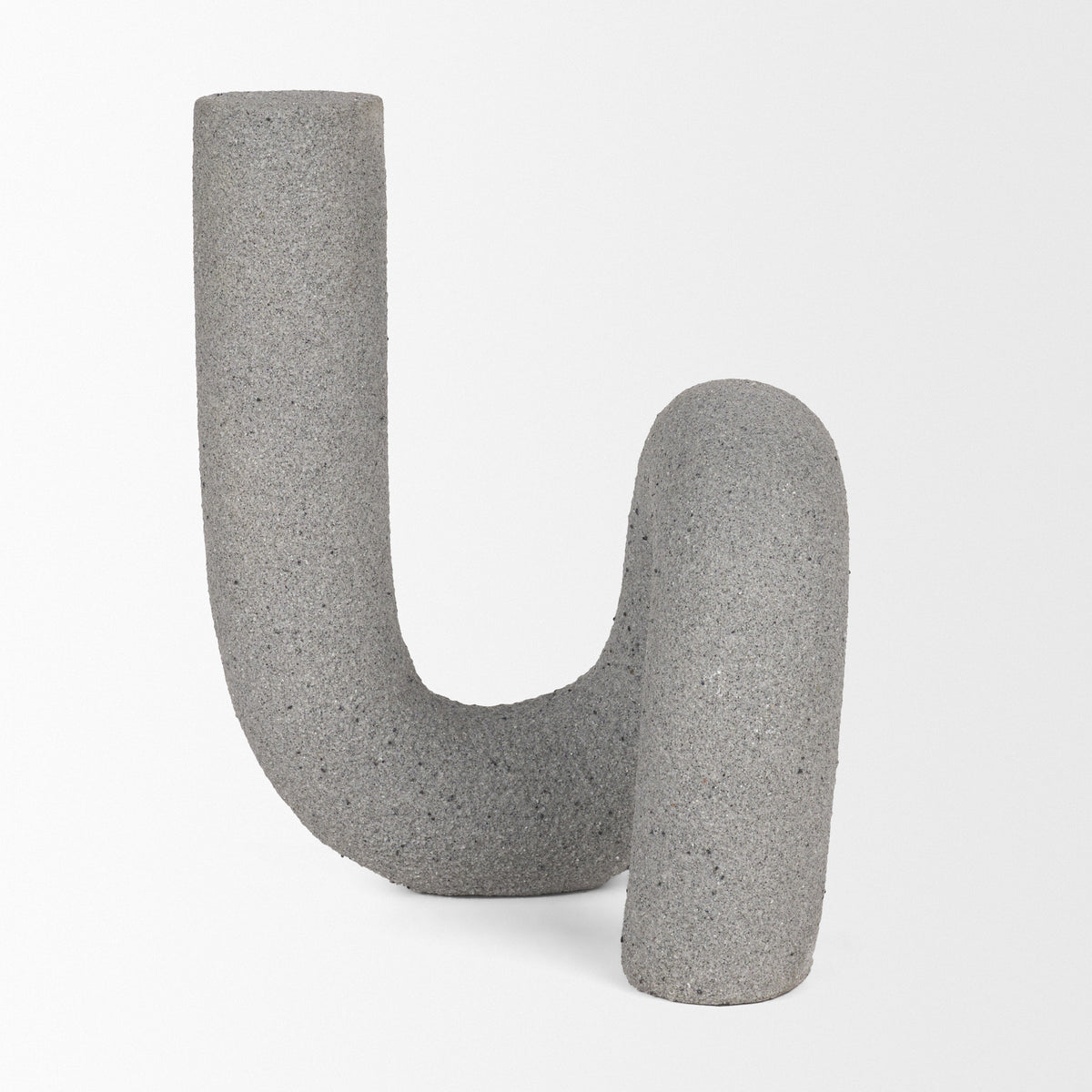 Kailyn Resin Textured Concrete U-Arch Decorative Object-Objects-DECOROLALA