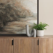 Kailyn Resin Textured Concrete U-Arch Decorative Object-Objects-DECOROLALA