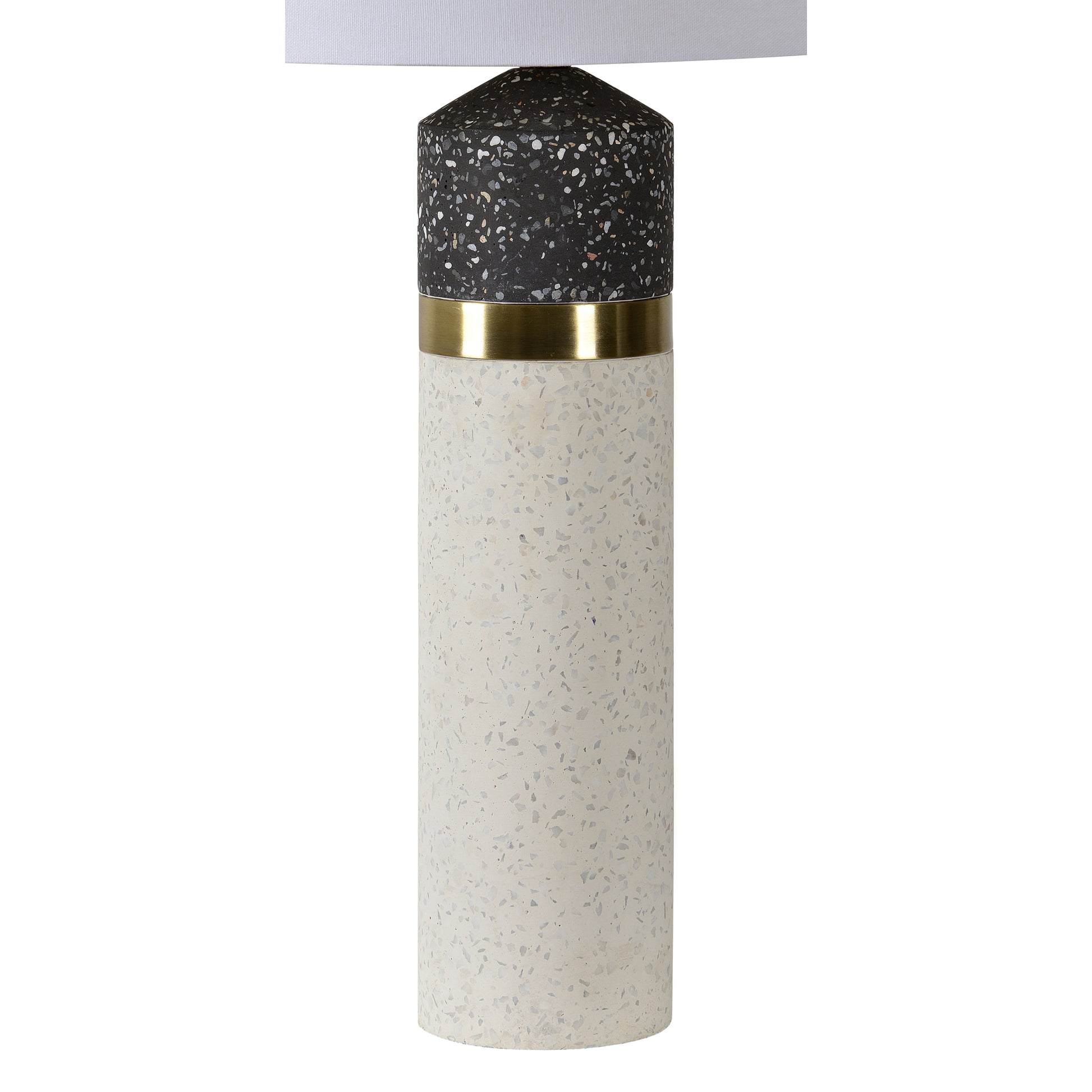 Kaitlyn 29.5" Length Table Lamp, White and Black Speckled-Table Lamp-DECOROLALA