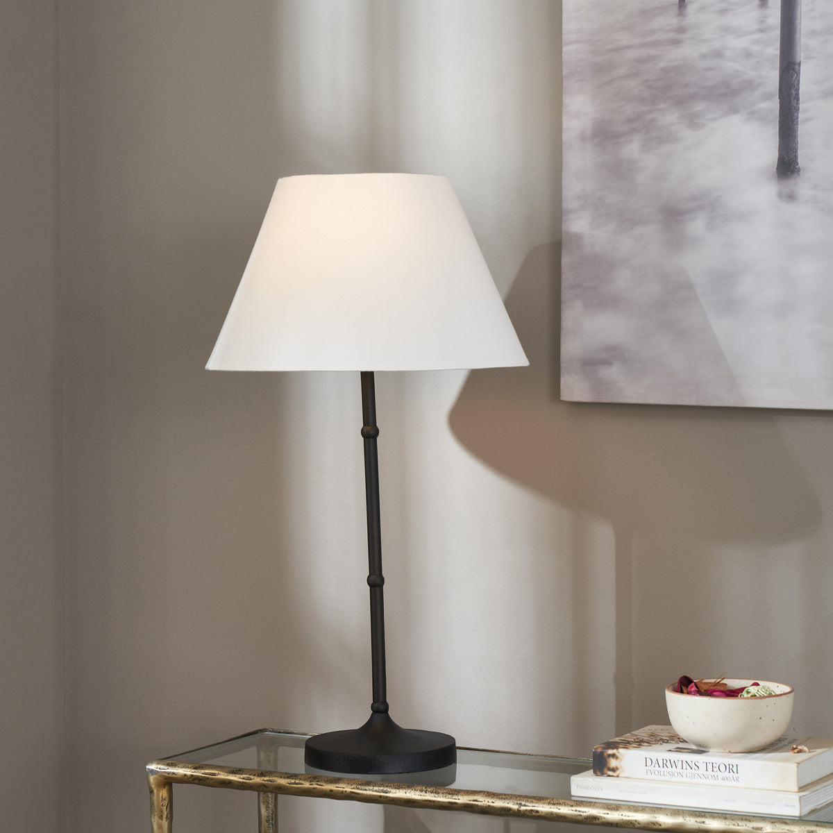Kalista 28.5" Height Table Lamp, Black-Table Lamp-DECOROLALA