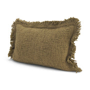 Kambal Dark Olive Cotton Decorative Pillow Cover (min order qty 2)-Decorative Pillows-DECOROLALA