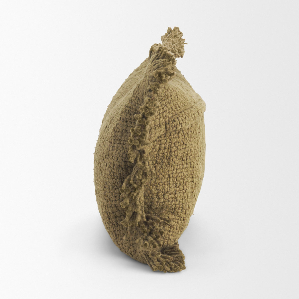 Kambal Dark Olive Cotton Pillow (min order qty 2)-Decorative Pillows-DECOROLALA